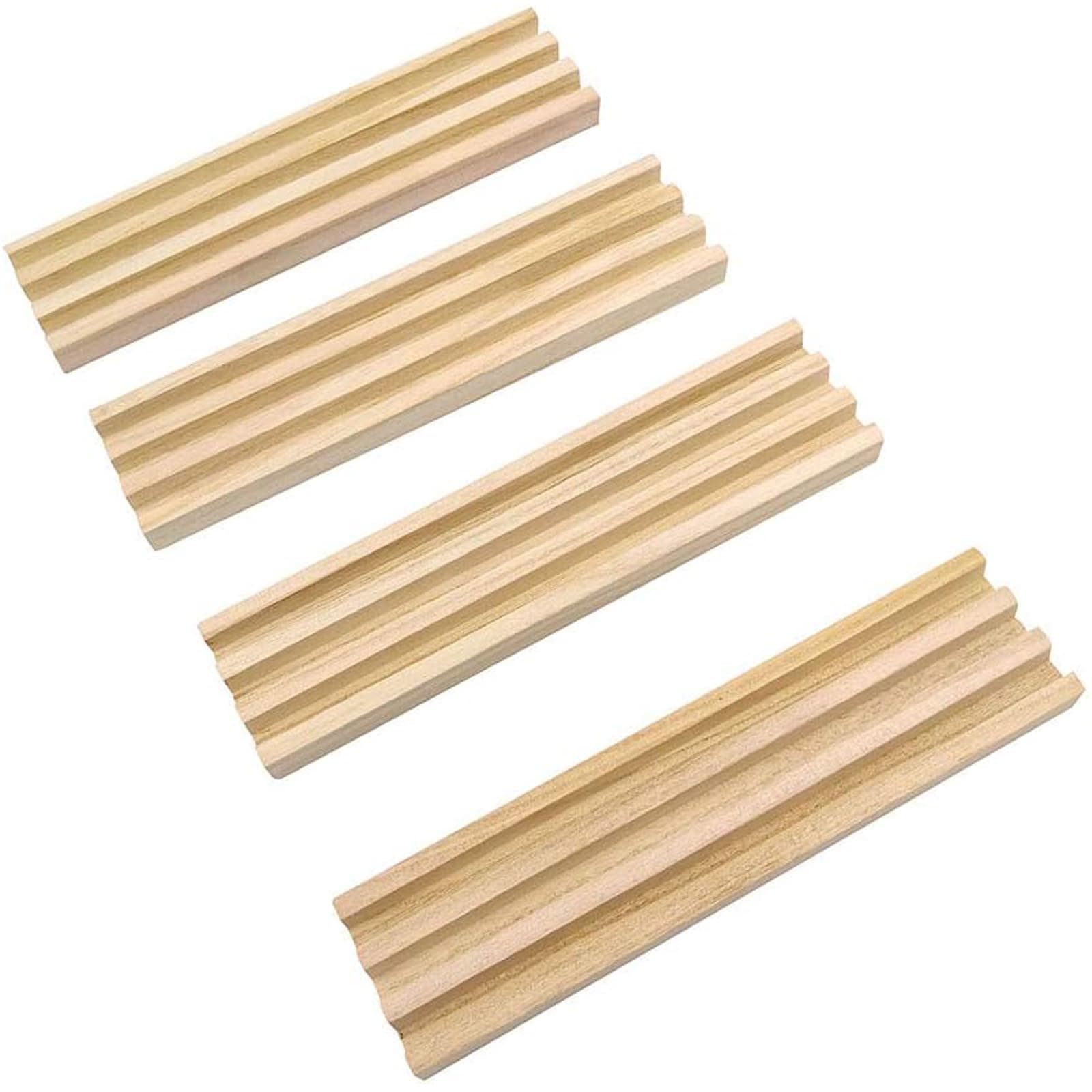 Yuanhe Premium Wooden Domino Racks/Trays - Set of 4 - Dominoes NOT Included