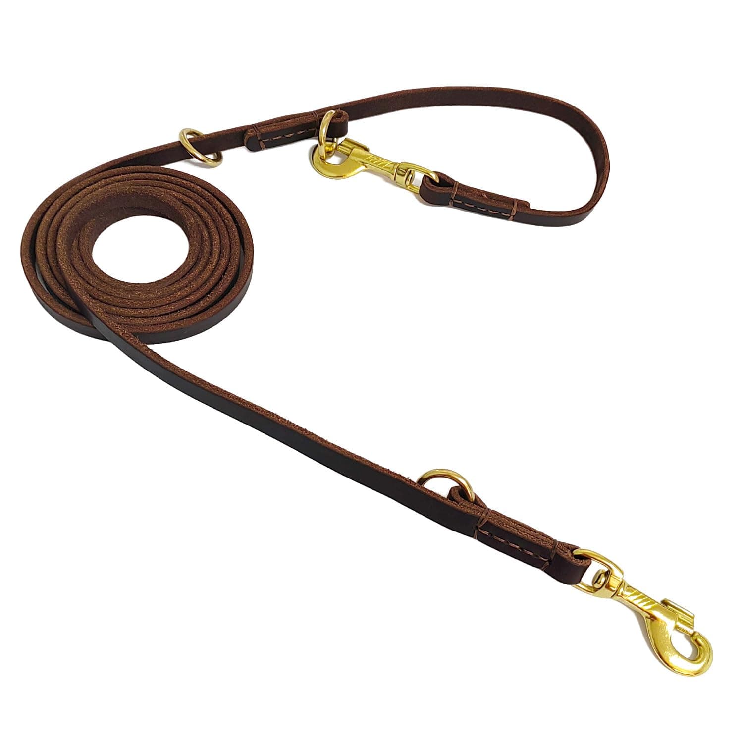 Multi Function Leather Dog Leash