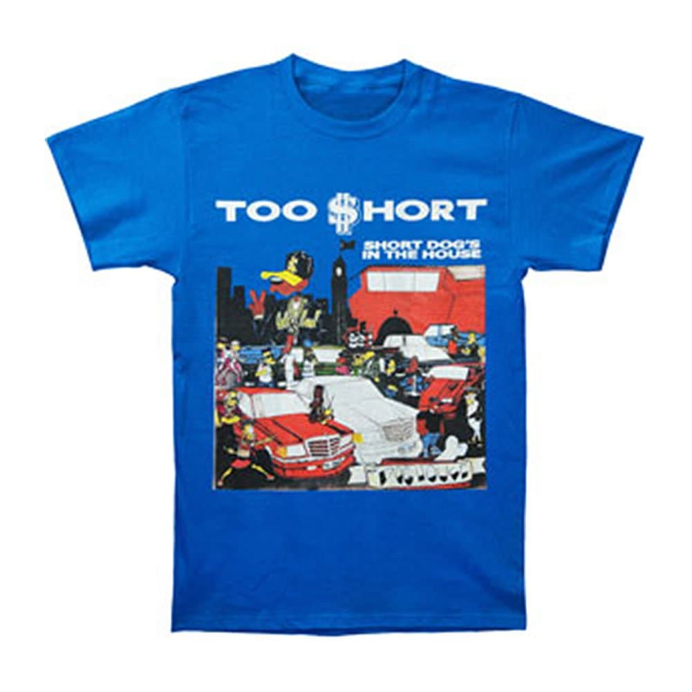 Too Short Men's Short Dog's in The House T-Shirt Blue