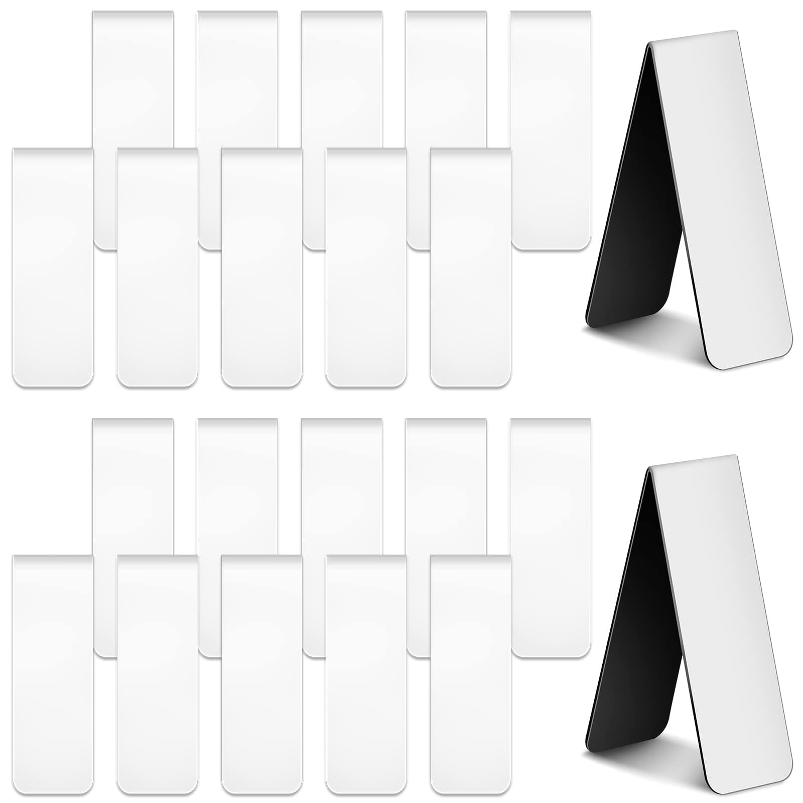 30 Pieces Magnetic Bookmark Book Marker Clip Sublimation Page Marker for Home Students Teachers Classroom Office Reading Supplies(Classic)