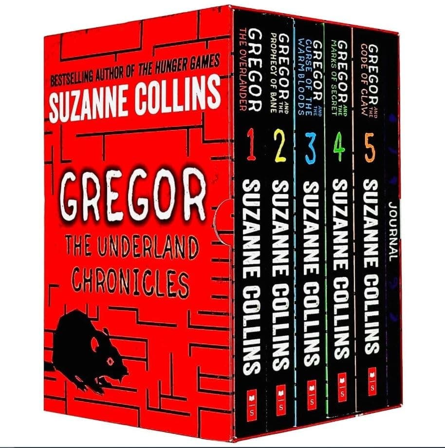 Gregor The Underland Chronicles Series 6 Books Collection Box Set (Gregor the Overlander, The Prophecy of Bane, The Curse of the Warmbloods, The Marks of Secrets, The Code of Claw & Journal)