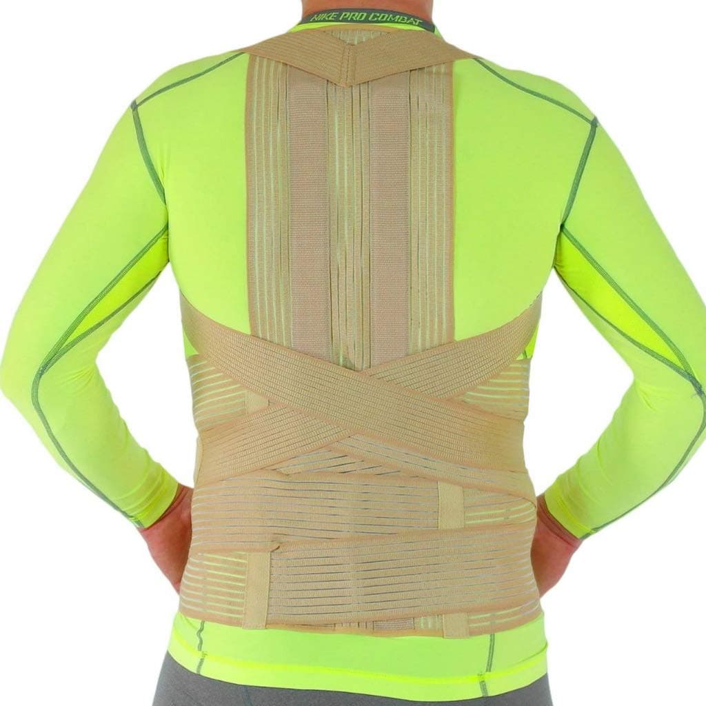 NeoPhysio Unisex Class 1 Medical Grade Device, Ventilative Lumbar Vertebra Posture Corrector, Adjustable Elastic Brace with 2 Aluminum Stays for Relieving from Any Back Pains - Small: 22-28"