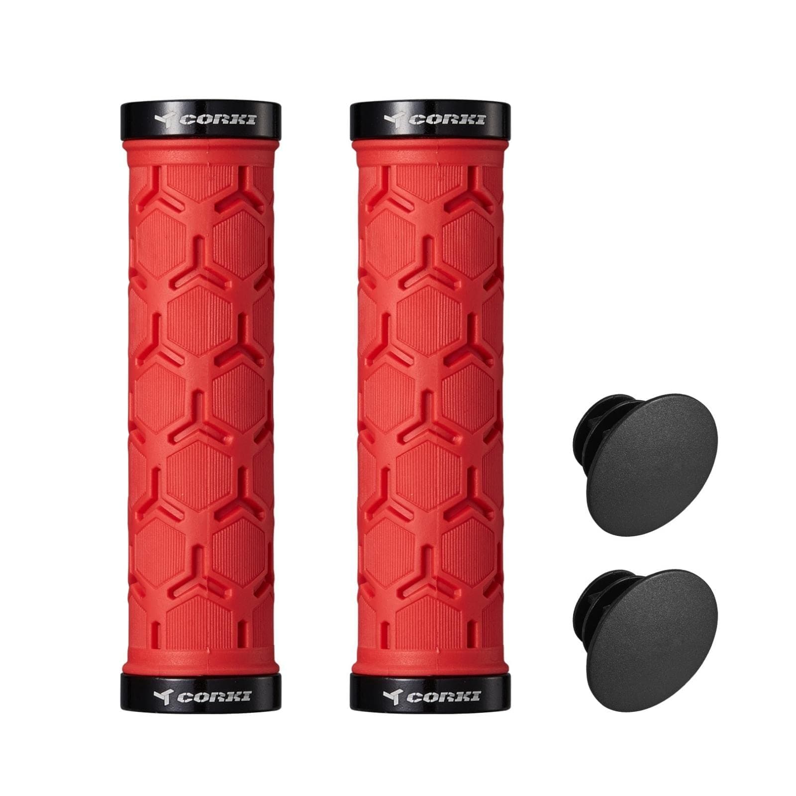 corki Mountain Bike Grips Lock On,Anti-Slip Shock Absorbing Bike Handlebar Grips