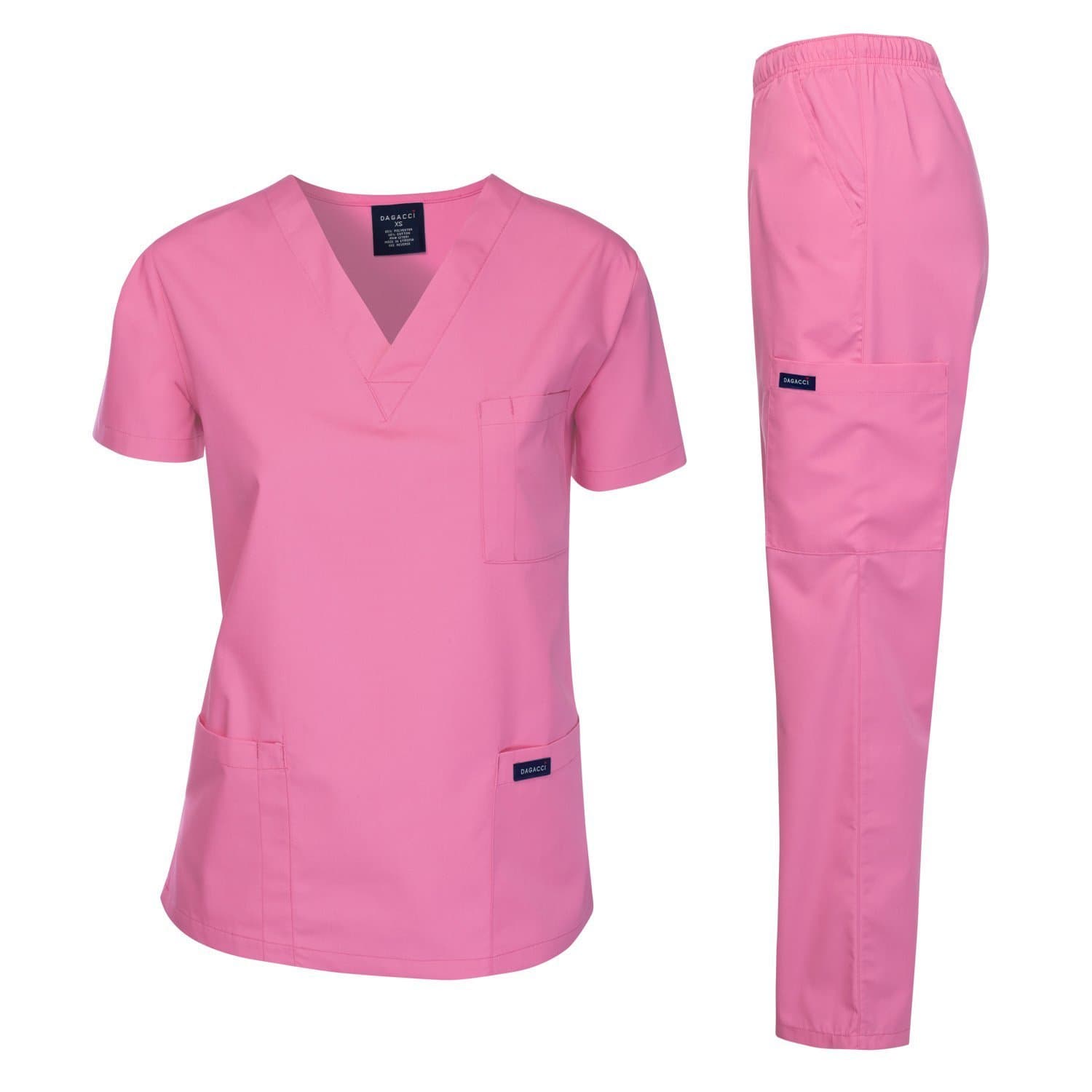 Dagacci Scrubs Medical Uniform Unisex Scrub Set Scrub Top and Pants
