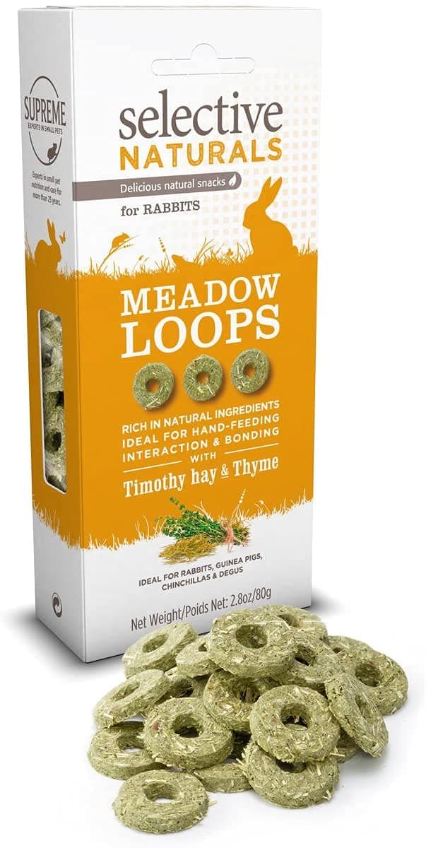 Selective Naturals Meadow Loops Timothy Hay & Thyme For Rabbits 2.8oz - Pack of 12