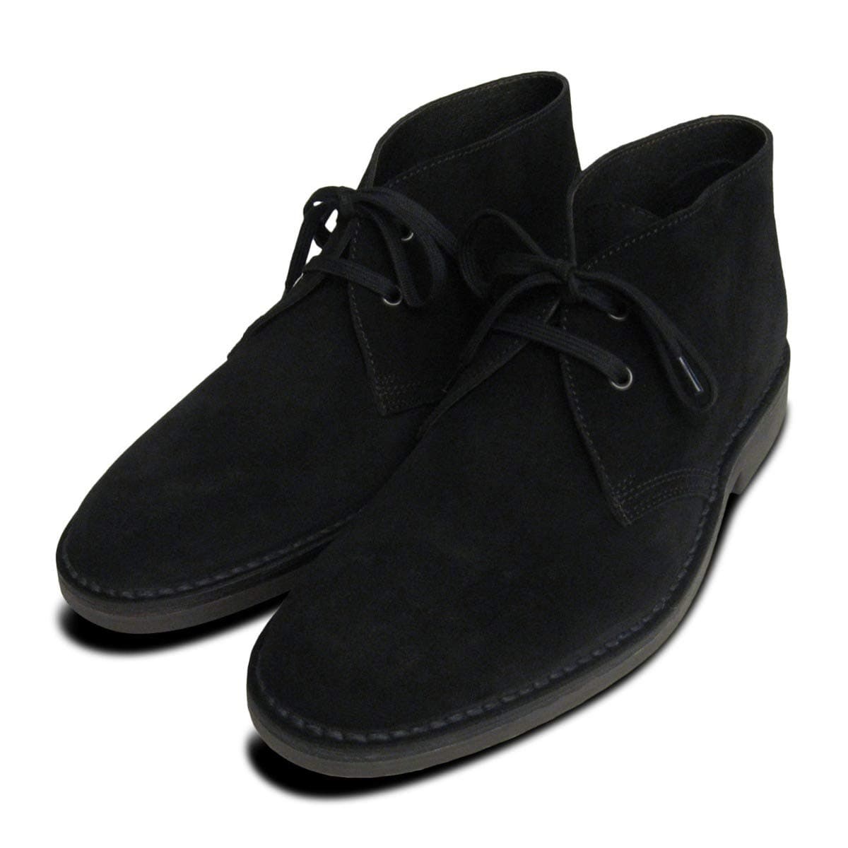 Kebo Black Suede Desert Boots for Men UK