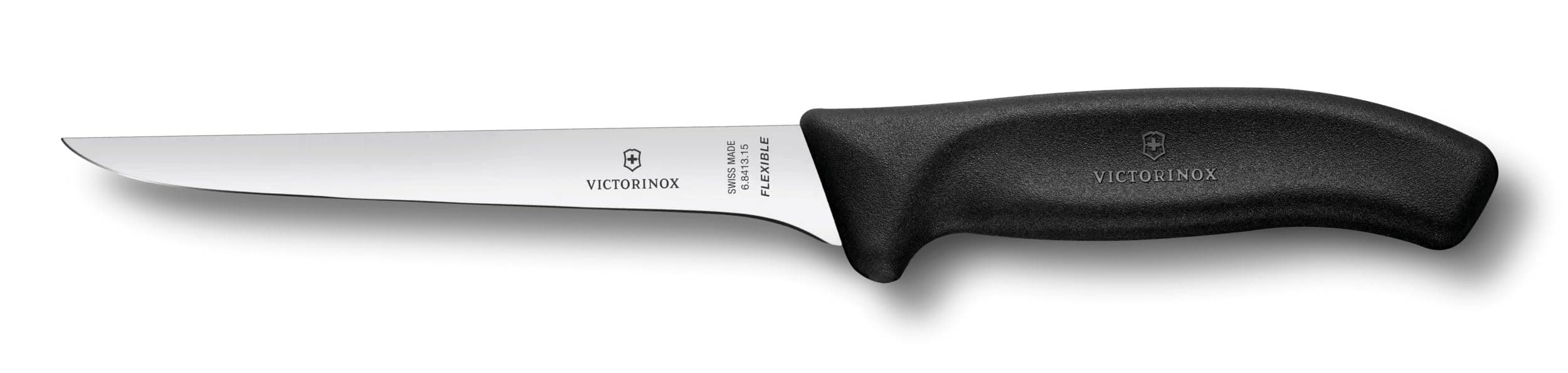 Swiss Classic, 6 Inch Boning Knife, Extra Sharp Narrow Flexible Blade, Stainless Steel, Black