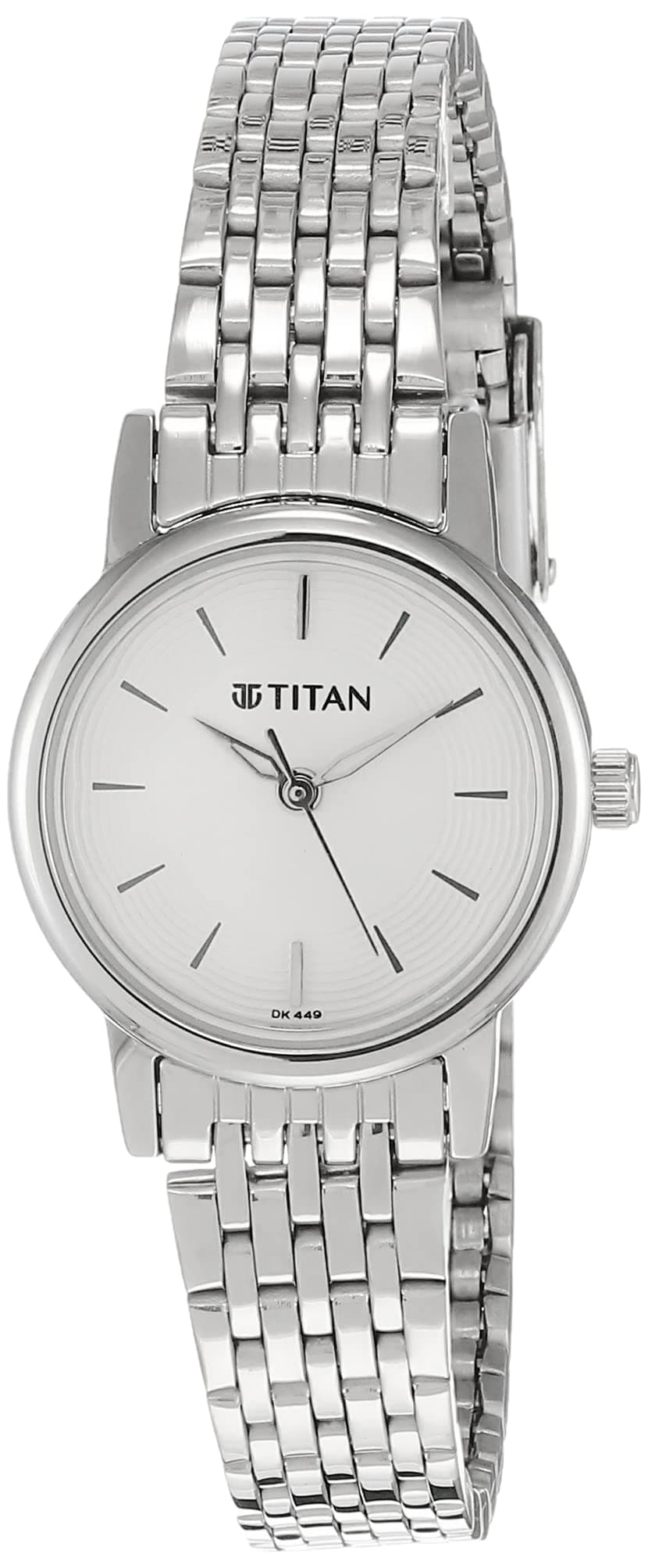 Titan Quartz Analog Silver Dial Metal Strap Watch for Women-NS2593SM04/NT2593SM04, Silver, Classic