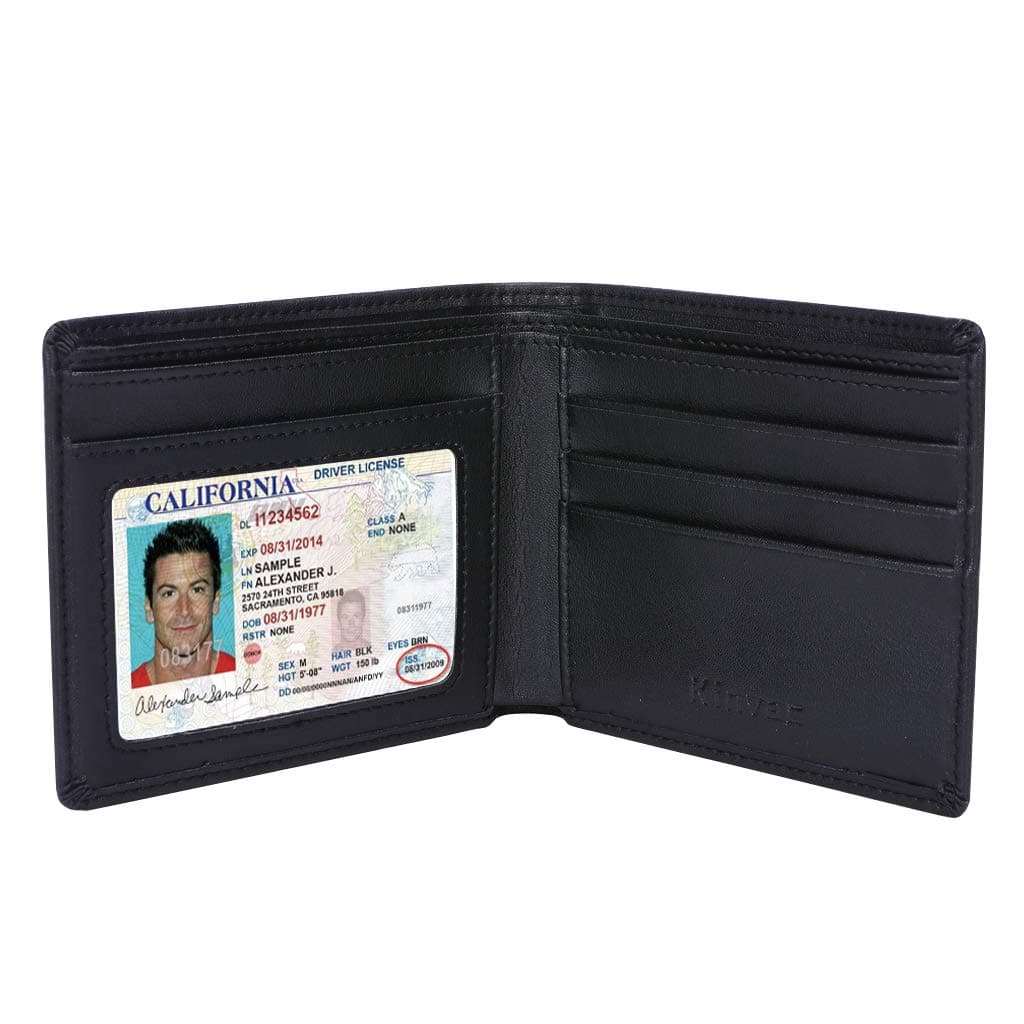 RFID Blocking Leather Wallet Mens Wallets,Credit Card Holder with Latest RFID Blocking Technoloy, RFID Blocking Wallet