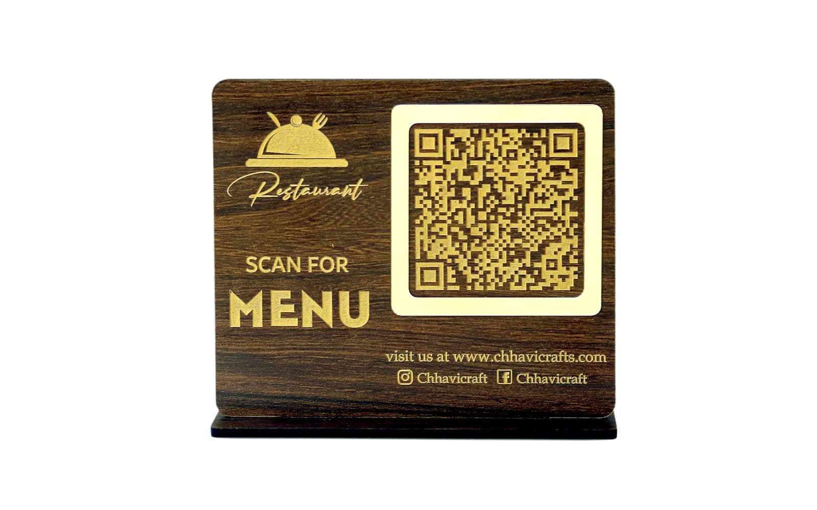 Personalized QR code stand for food menu,Insta