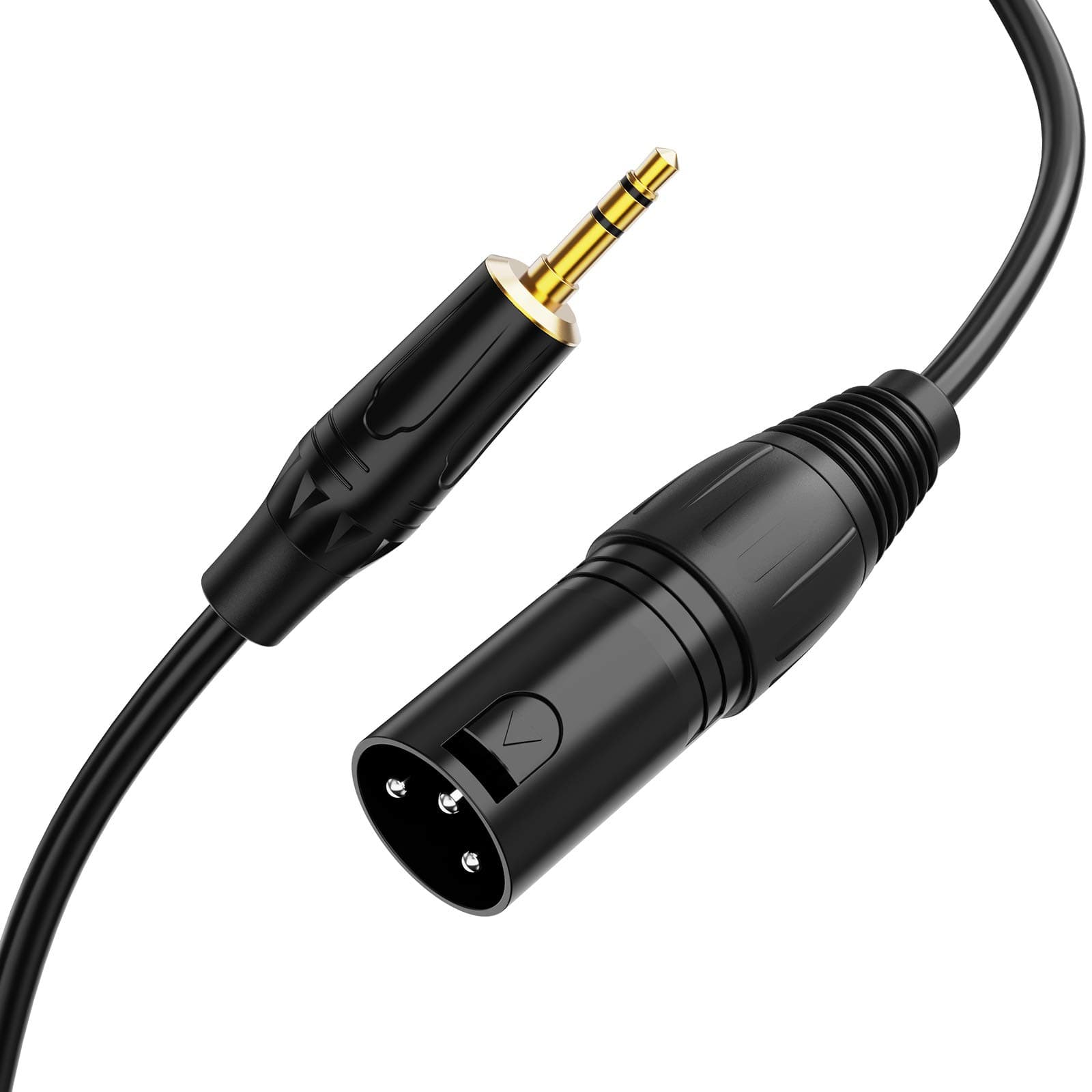 CableCreation 3.5mm to XLR Cable 3M, 3.5mm (1/8 Inch) TRS Stereo Male to XLR Male Extension Cord for iPhone, iPod, Tablet, Laptop,Microphone, Amplifier,Black-10 feet