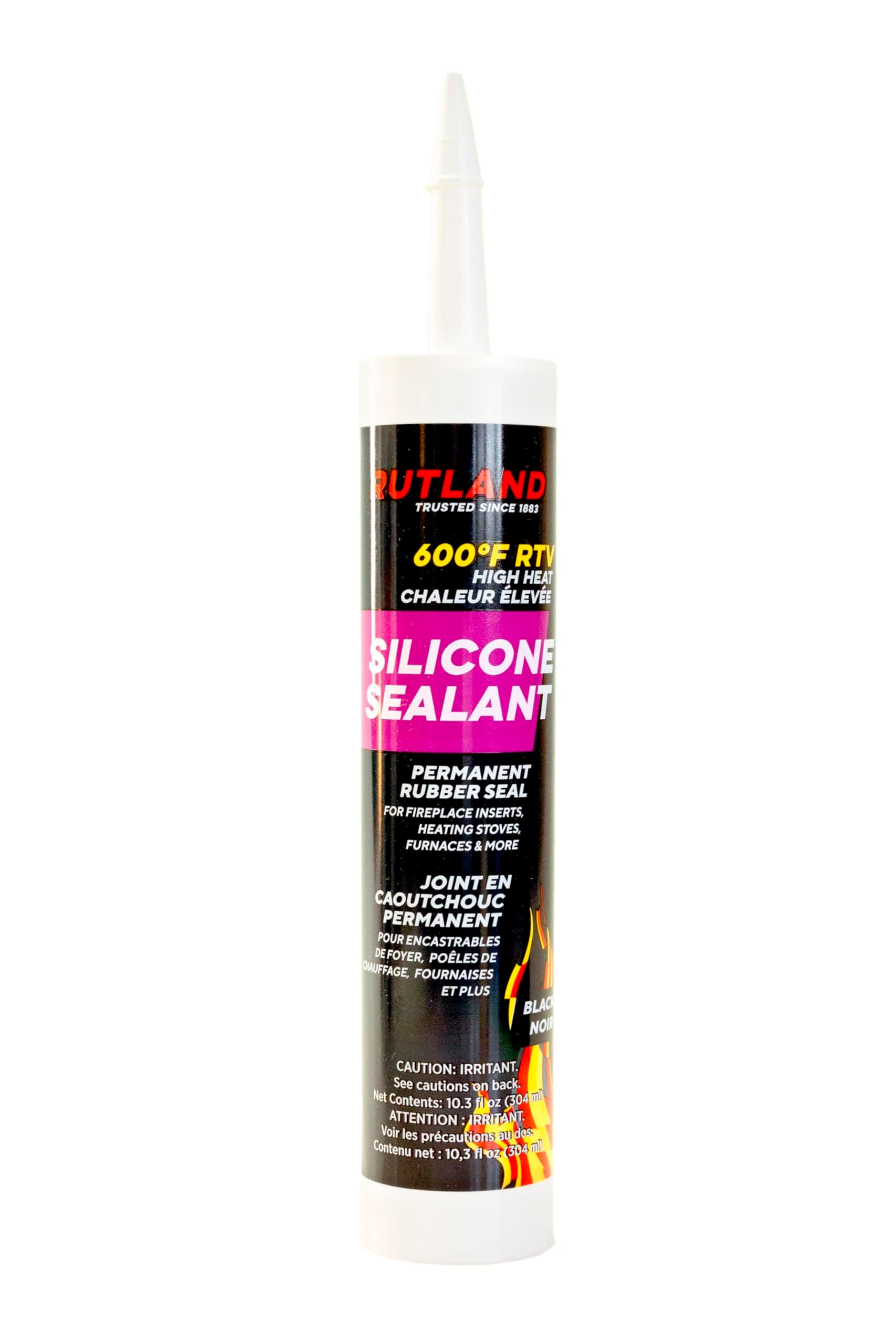 600-Degree RTV Silicone Seal Cartridge, 10.3-Ounce, Black