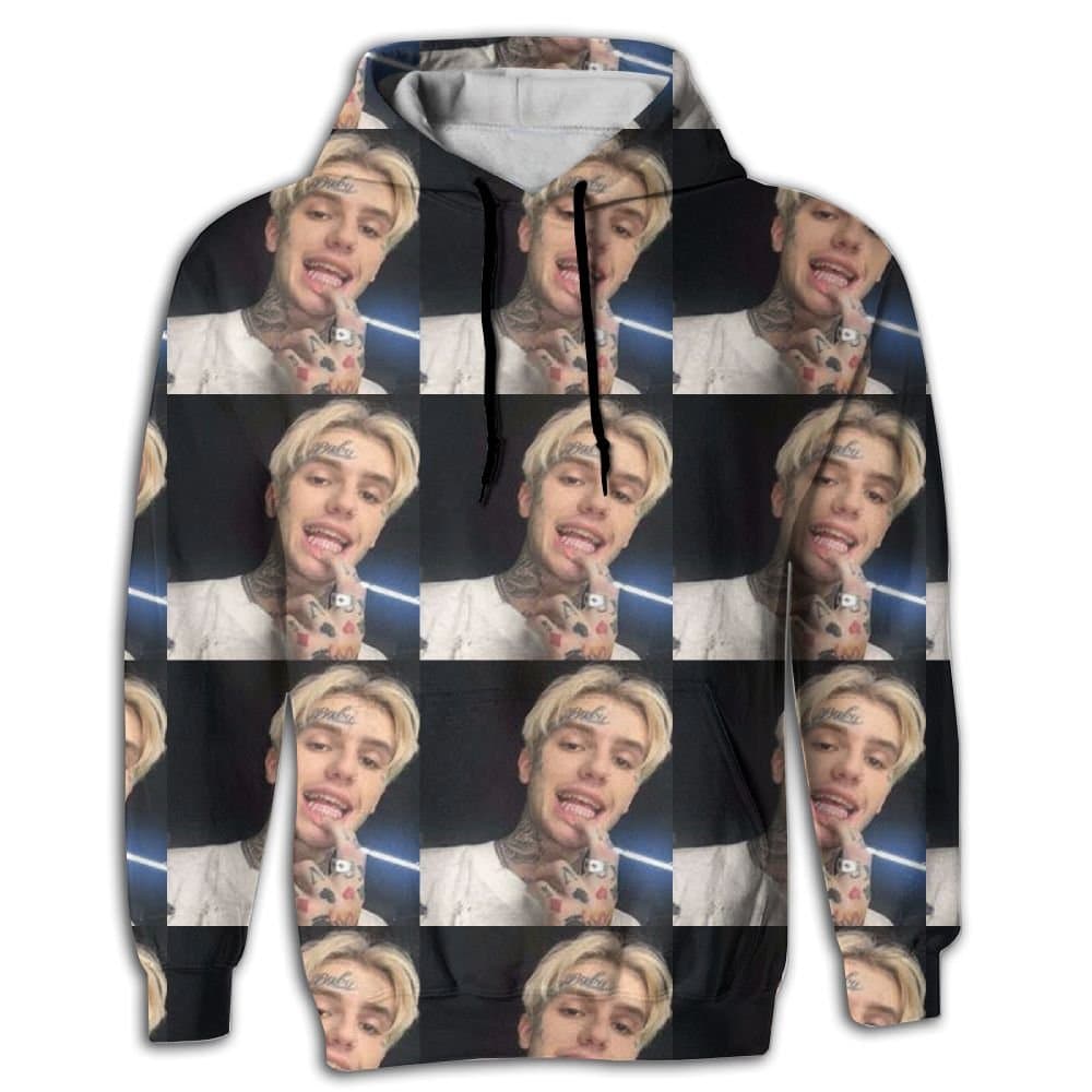 IEIDJFF LIL Peep Coat With A Pocket Rope Hat Printing Sports Novelty 3D Men's