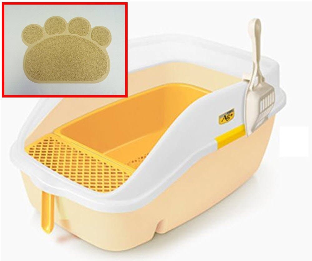 CatIdea Luxury Sifting Cat Litter Box with High Back and Sides. CL3 (Yellow)