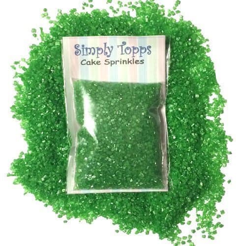 Sparkling Sugar crystals 30g - cupcake Cake Sprinkles for Decorating (Green)