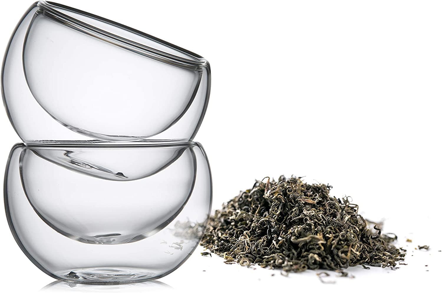 Espresso Coffee Cups Double Walled Glass Borosilicate Transparent Shot Glass for Tea, Milk & Juice (Set of 2 – 80 ML)