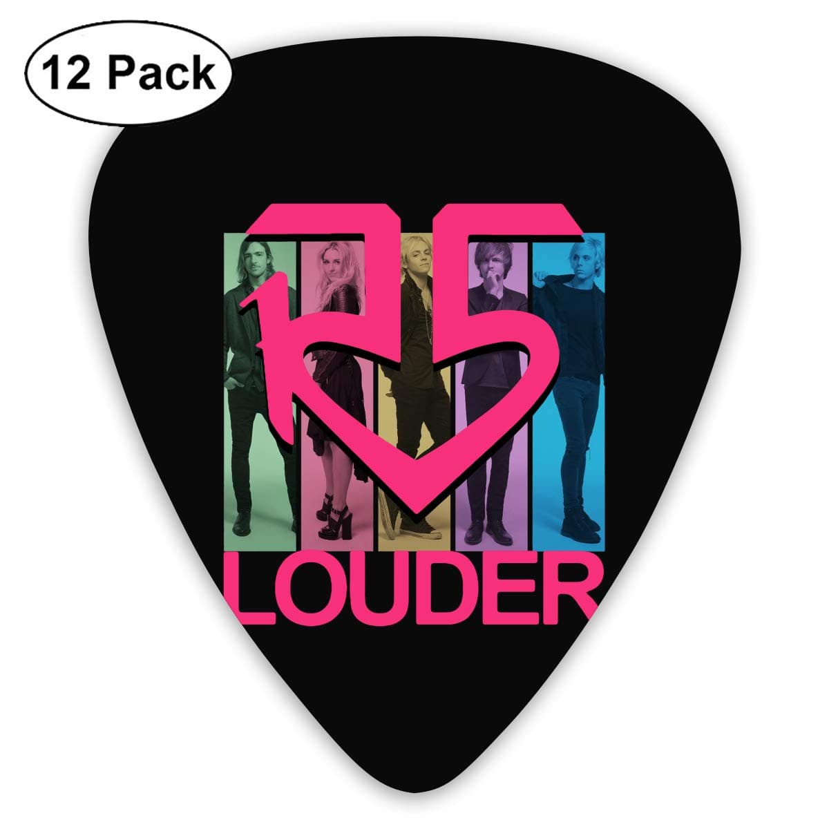ElijahO R5 Louder Celluloid Guitar Picks Plectrums (12 Pack) for Electric Guitar, Acoustic Guitar, Mandolin, and Guitar Bass