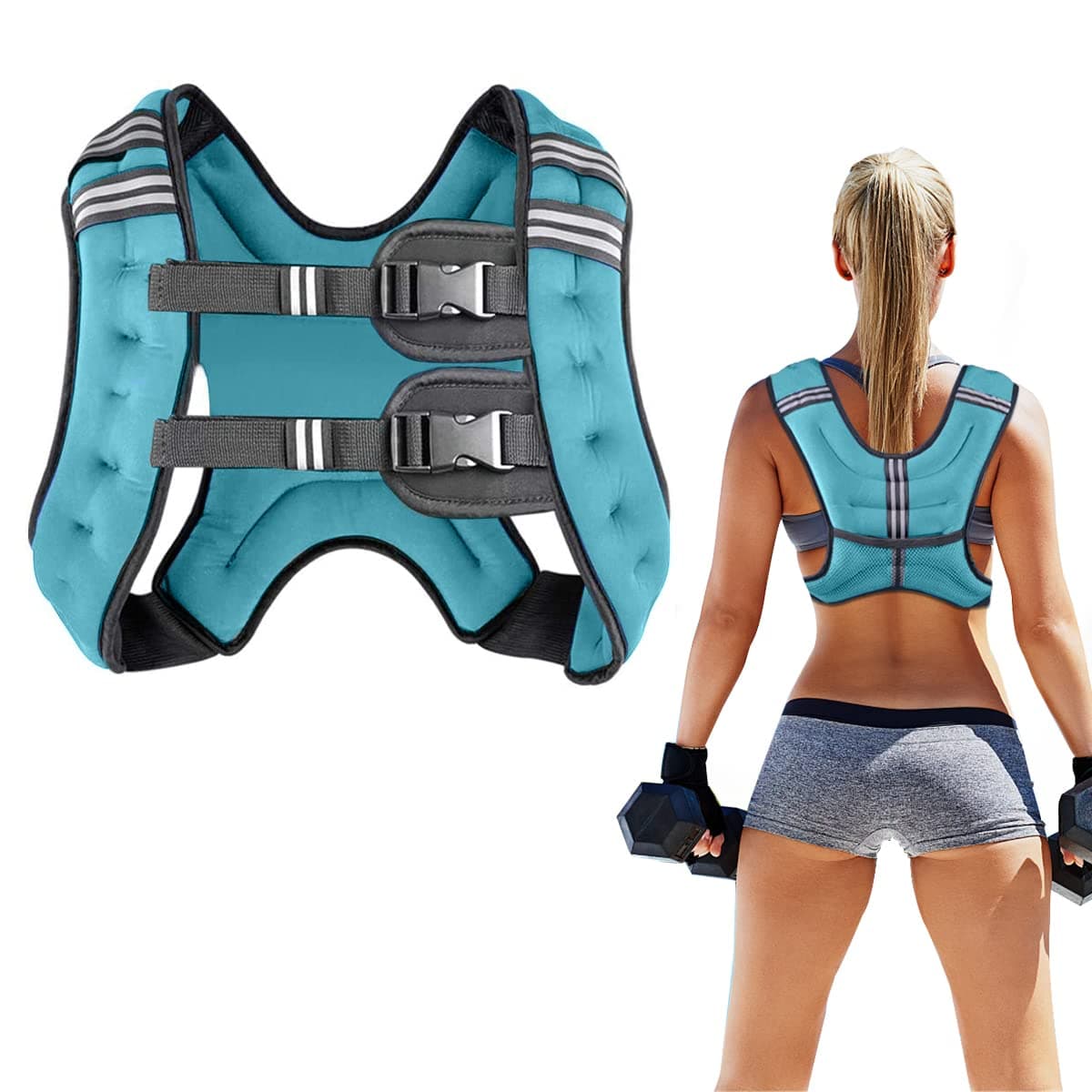 Prodigen Running Weight Vest for Men Women Kids 8 12 16 20 25 30 Lbs Weights Included, Body Weight Vests for Training Workout, Jogging, Cardio, Walking,Elite Adjustable Weighted Vest Workout Equipment