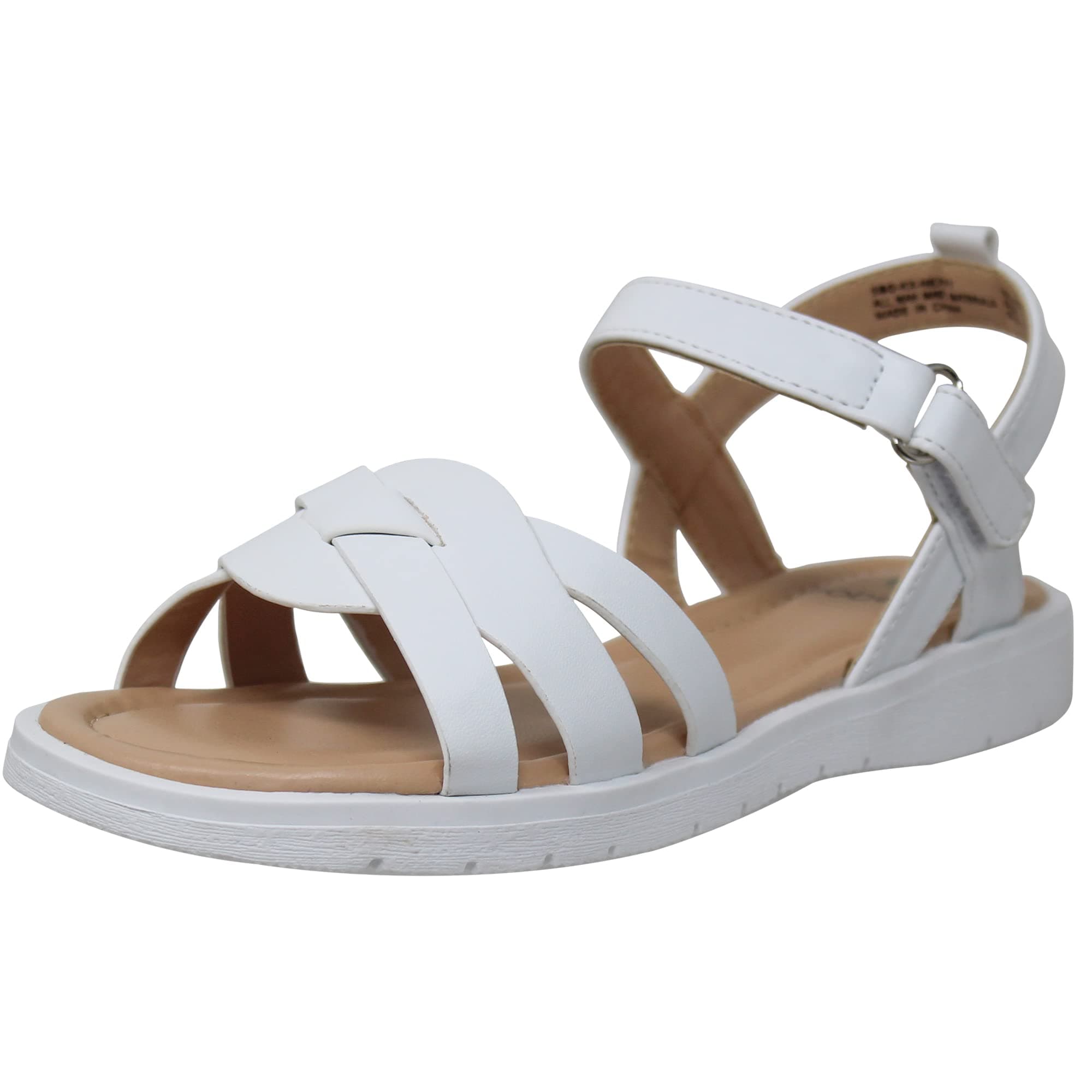 SOBEYO Girls Strappy Open Toe Flatform Slip On Cute Ankle Strap Summer Flat Sandals