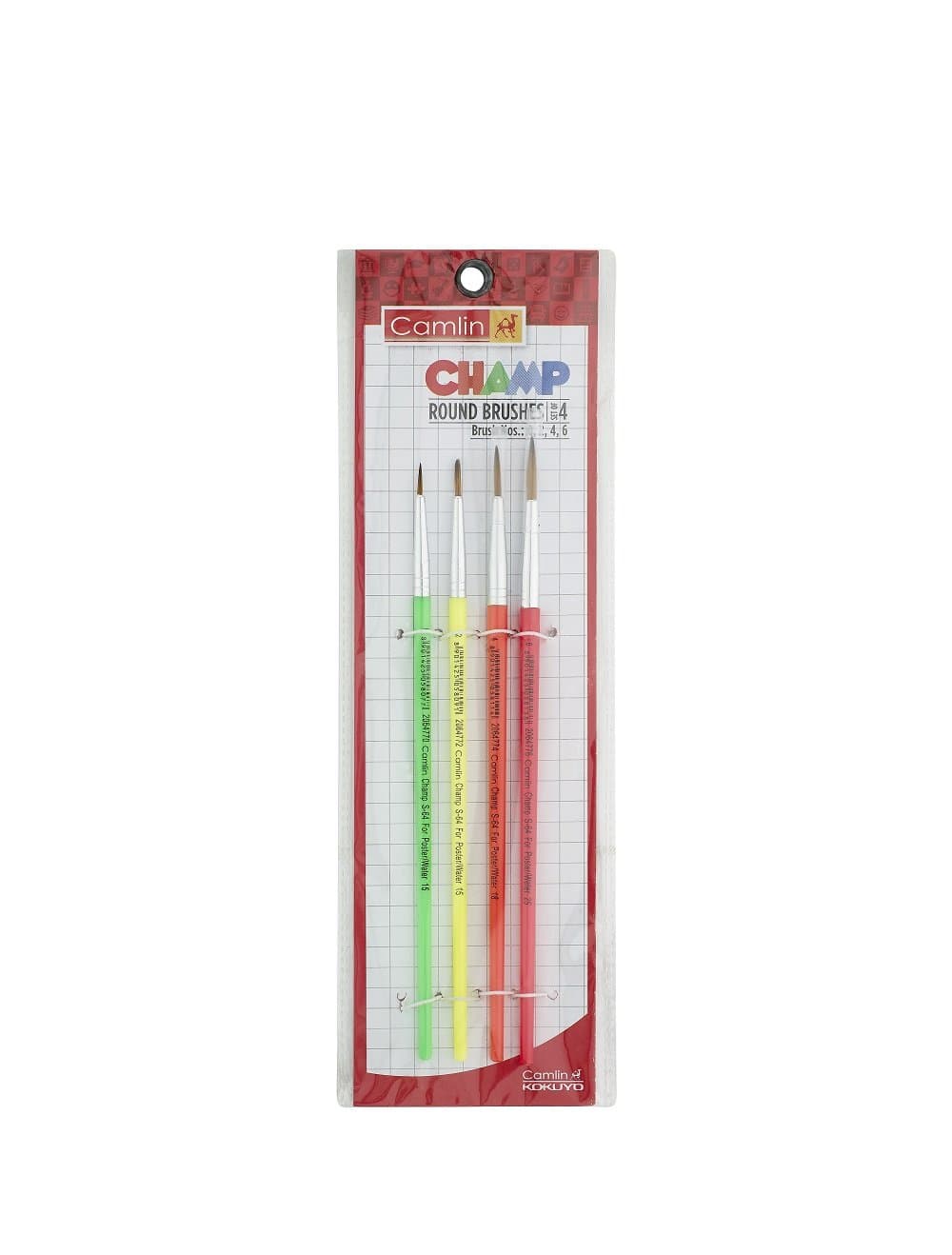 CamlinChamp Round Brush Set - Pack of 4 (Multicolor)