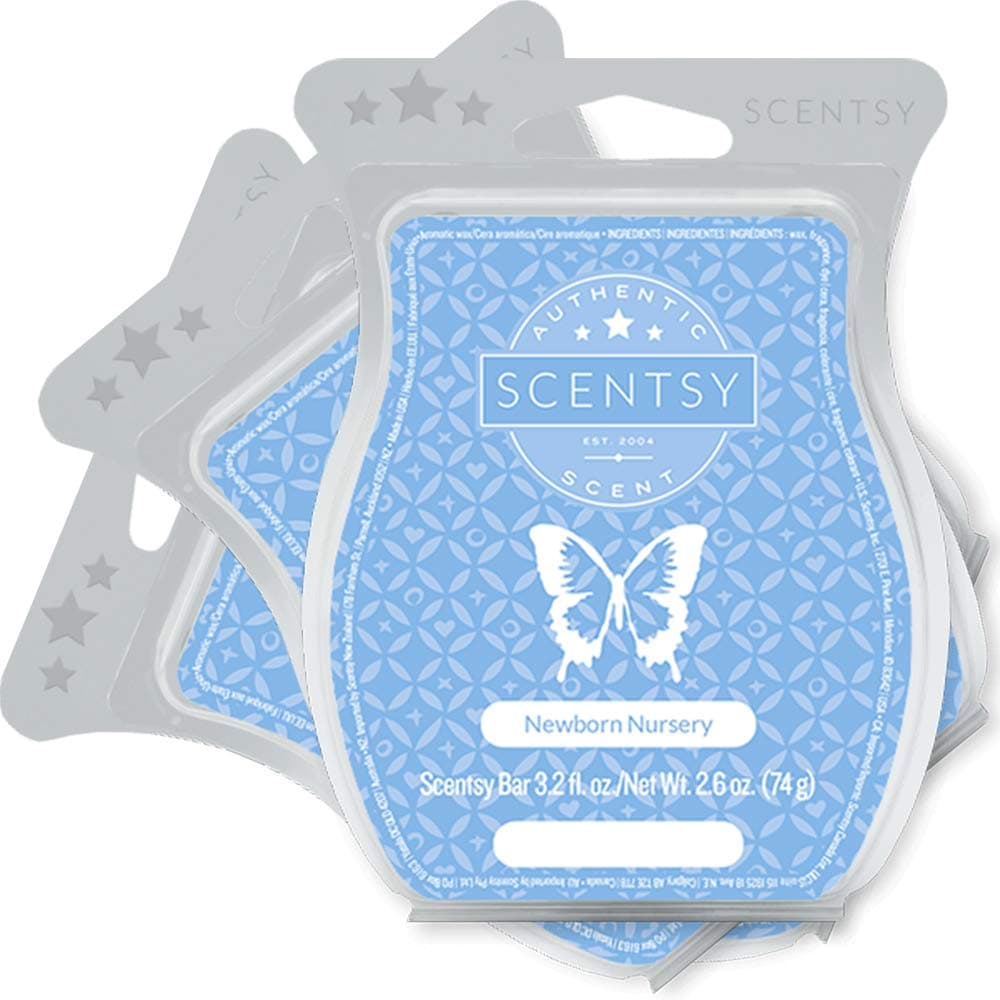 ScentsyNewborn Nursery, Wickless Candle Tart Warmer Wax 3.2 Oz Bar, 3-Pack (3)