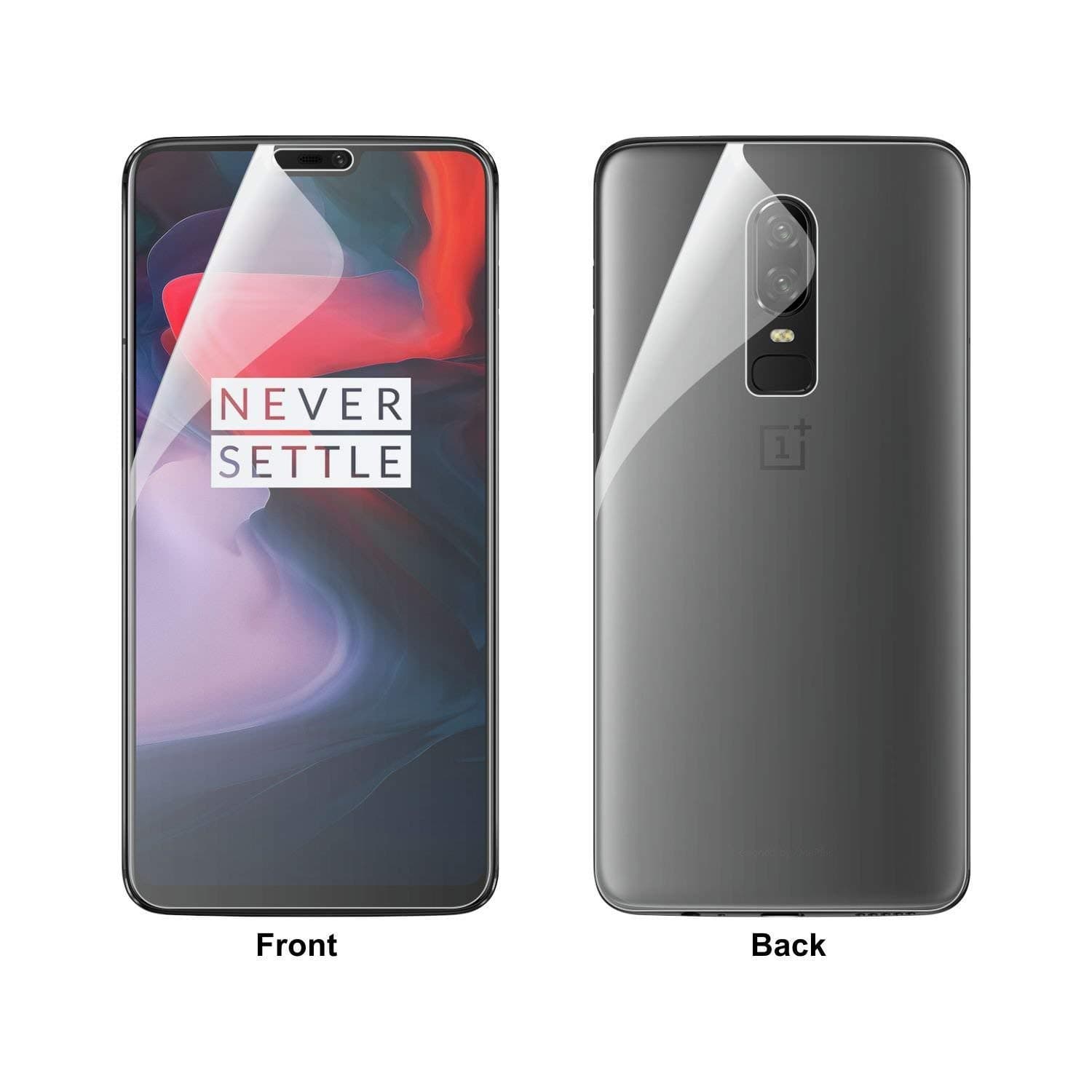 KBK 360 Degree 0.2Mm Full Body Anti Broken Front and Back Buff Screen Guard Protector for OnePlus 6 - Transparent