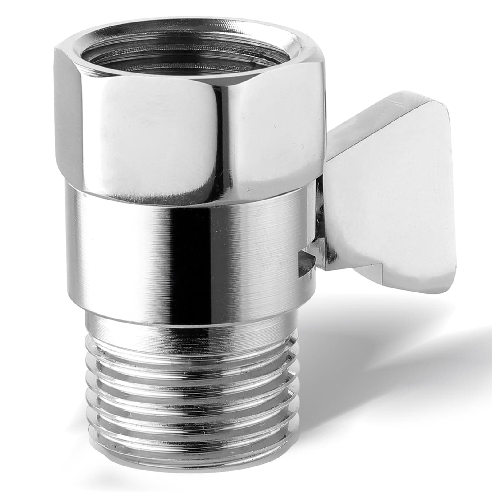 Ouligay G1/2 Shower Head Shut Off Valve - Water Flow Control for Hand Shower, Chrome