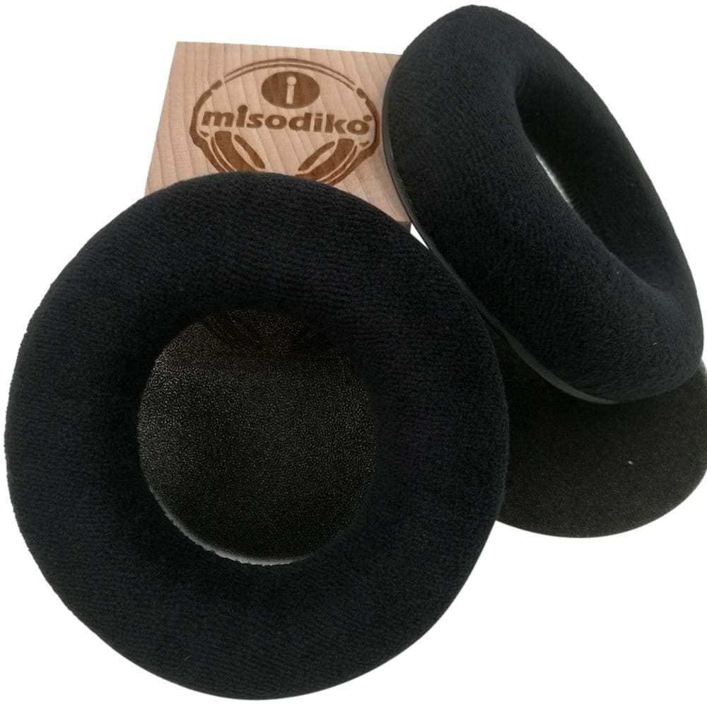 Round-100mm Ear Pads Cushions Kit Replacement for Beyerdynamic DT 770 880 990 1770 1990 (Pro) Headphones (Black Velour)