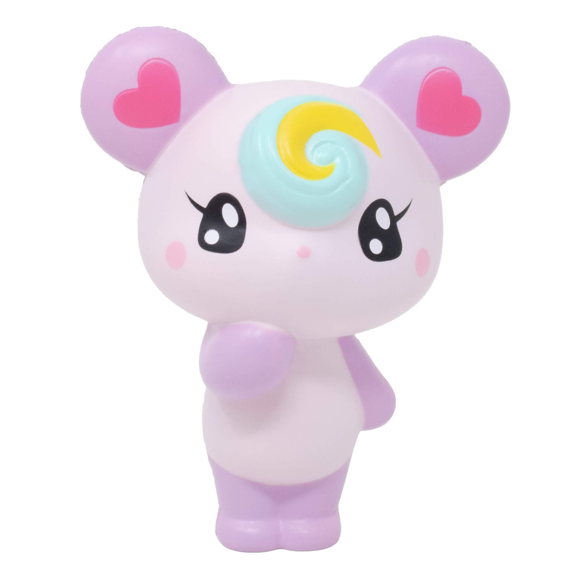 Lollipop Girl Bear Slow Rising Squishy Toy (Claire, Grape Scented, 4.7 Inch) [Kawaii Squishies for Party Favors, Stress Balls, Birthday Gifts]