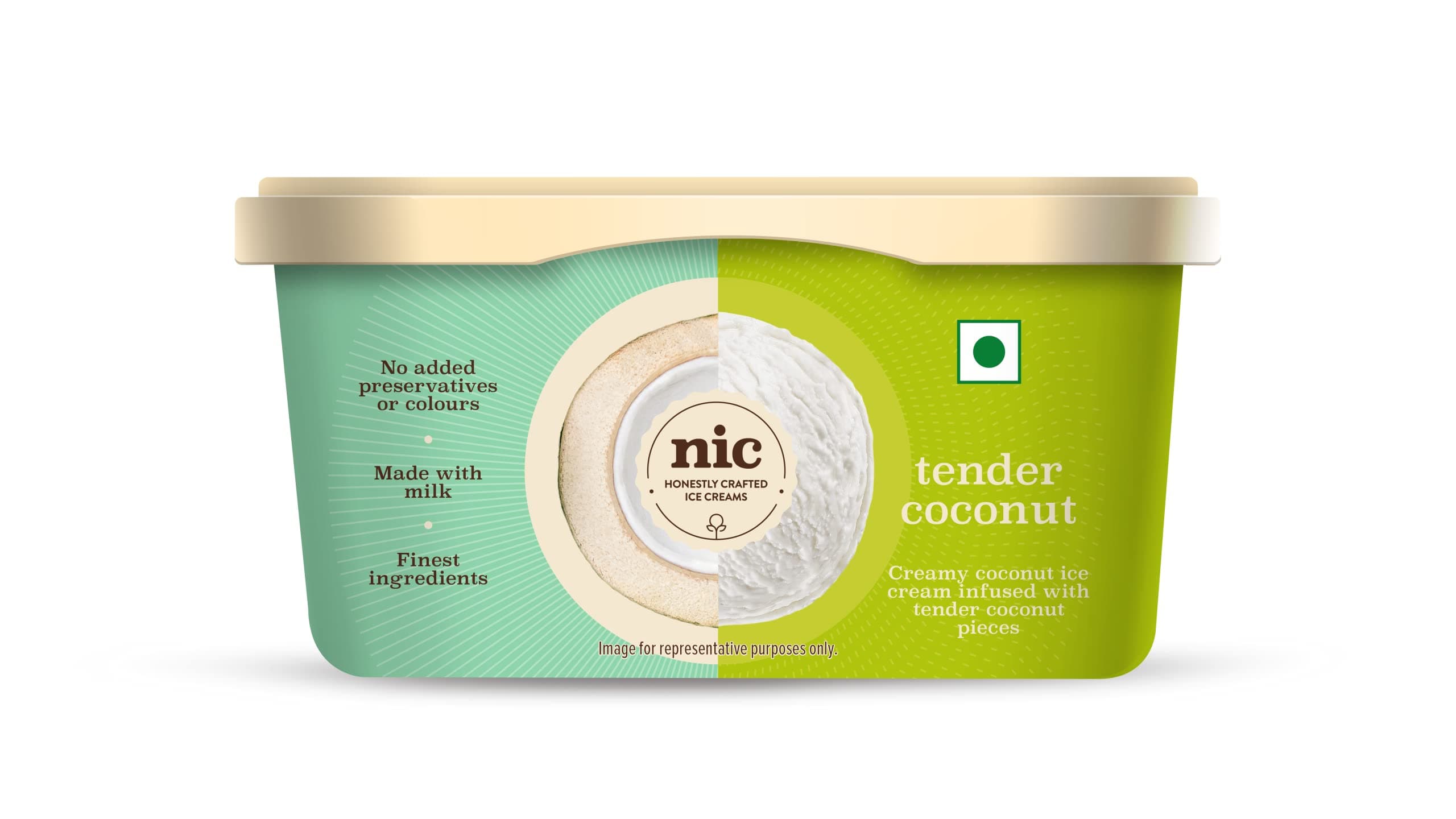 Nic Tender Coconut Ice Cream Tub, 500 ml