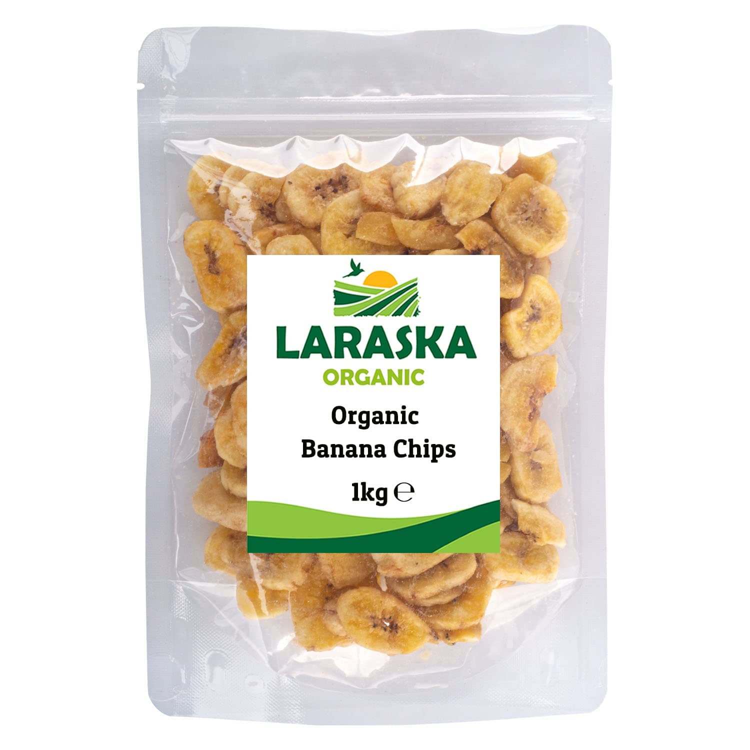 Organic Banana Chips 1kg - Dried Crunchy Banana Chips, Healthy Vegan Snack, Certified Organic