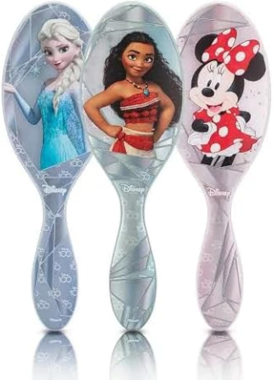 Original Detangler Limited Edition Disney 3-pack Hair Brush Set featuring Princess Elsa, Minnie Mouse, and Moana!