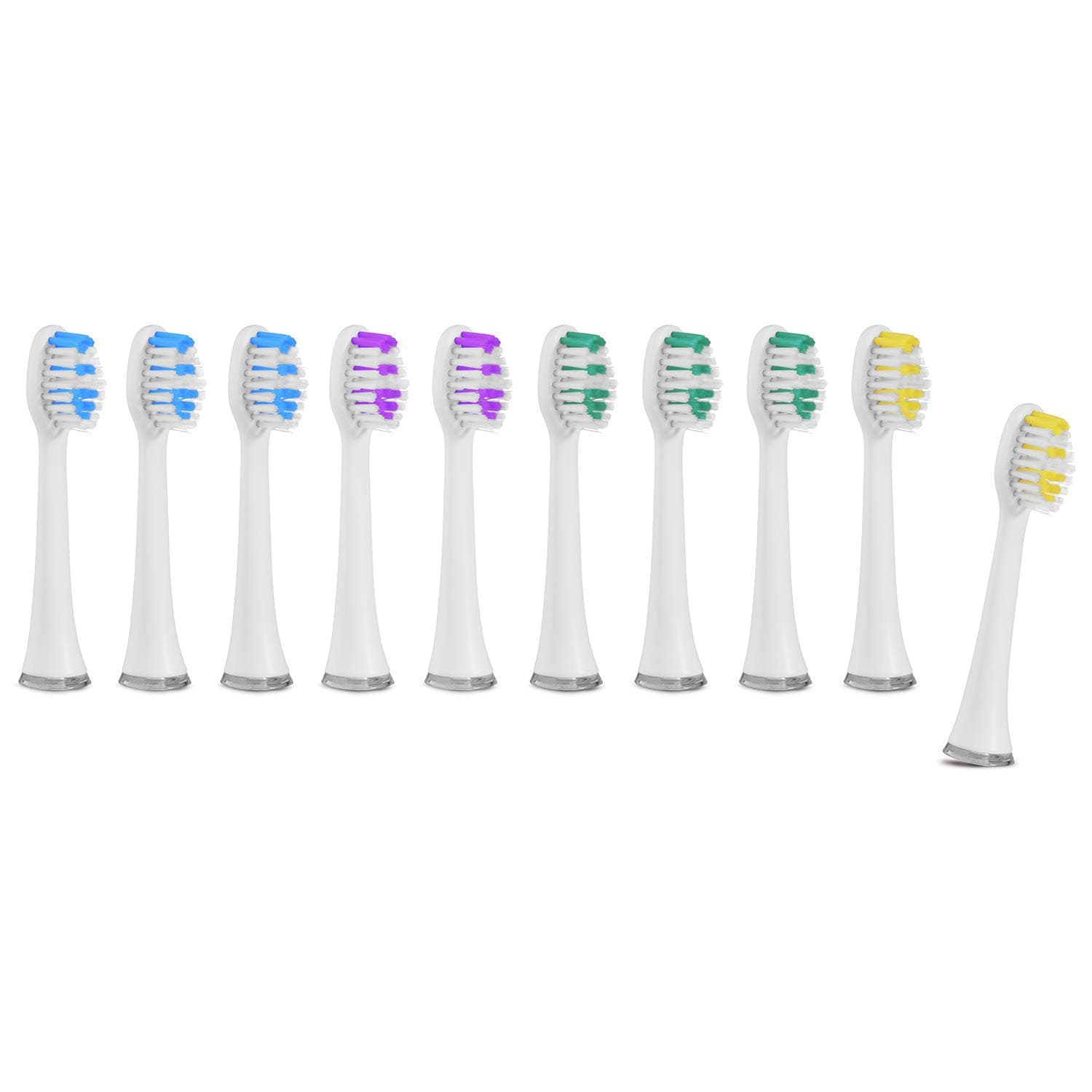 Replacement Heads for SIMPLI101 White Sonic Toothbrush (10-Pack)