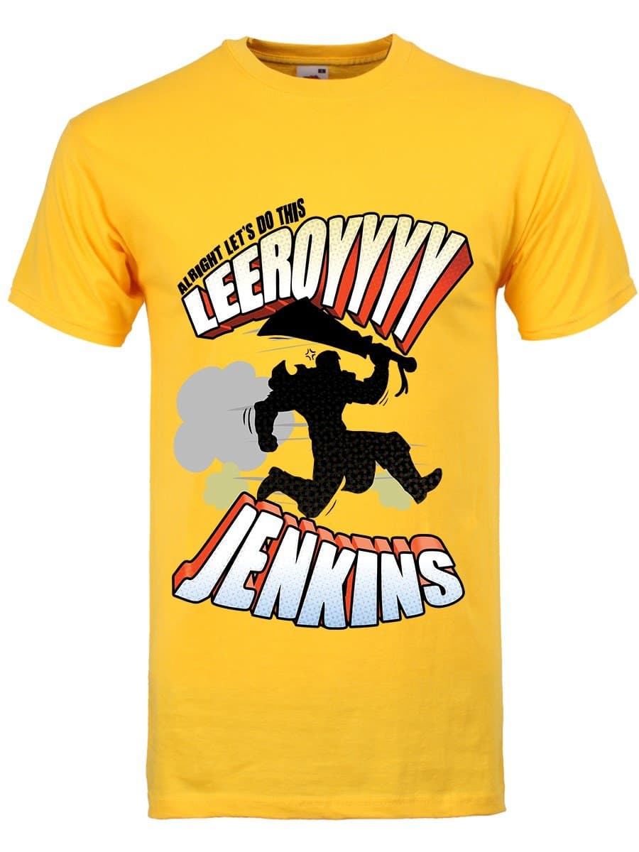 GrindstoreMen's Alright Let's Do This Leeroy Jenkins T-Shirt Yellow