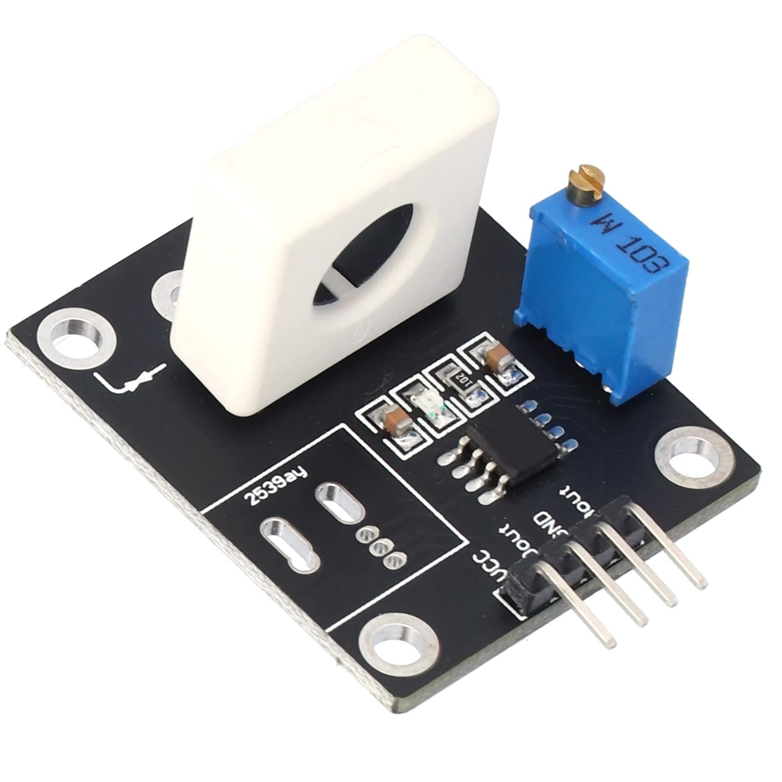 Eujgoov DC 5V WCS1700 Hall Current Detection Sensor Module 70A with Adjustable Short Circuit Overcurrent Protection For LM393 Operational Amplifier