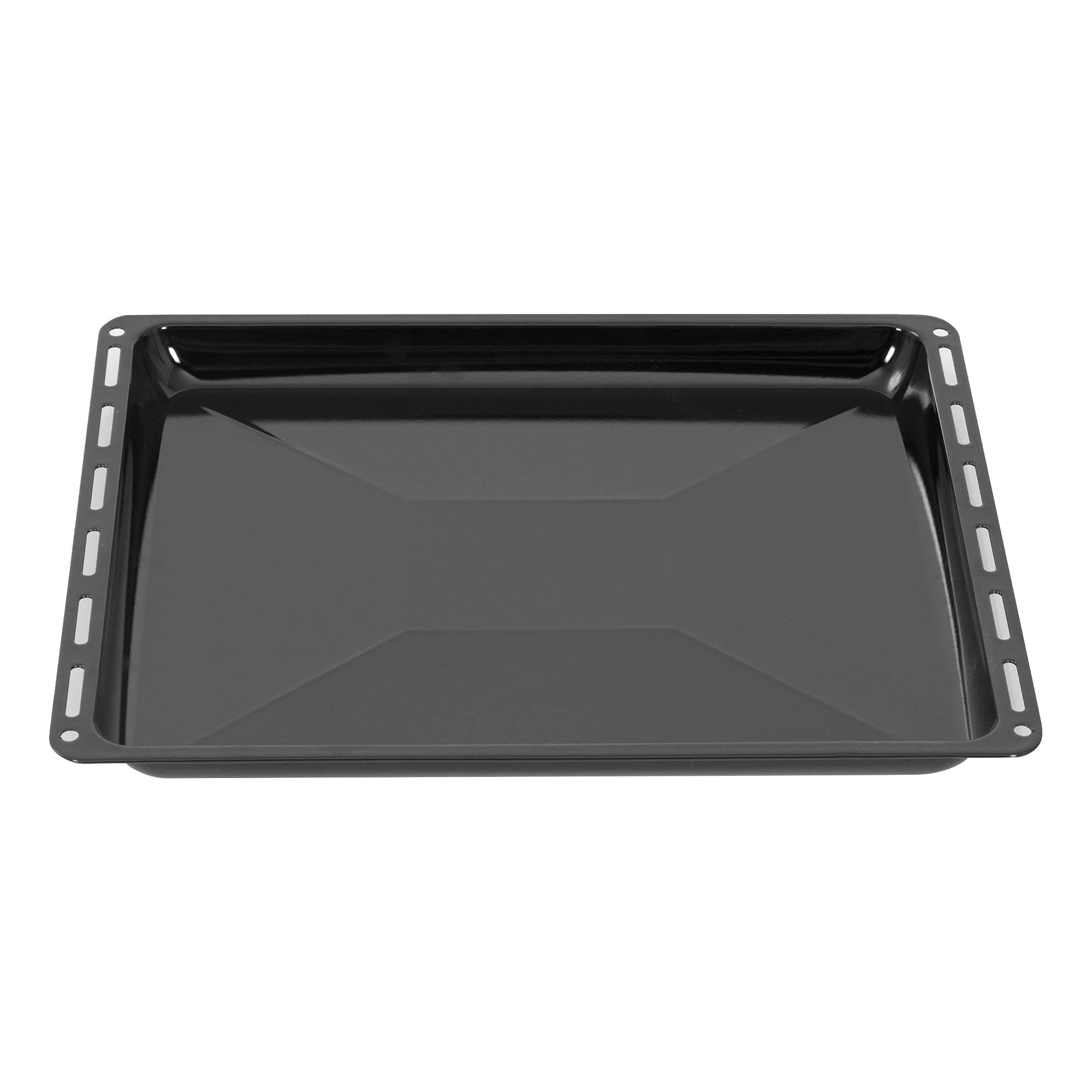 ICQN Baking Tray 45.5 x 37.5 x 3 cm, Enamelled Grease Pan for Oven & Cooker, Suitable for Bosch, Siemens, Neff, Constructa, Flavel, Simfer, Scratch-Resistant & Rustproof, 455 x 375 x 30 mm