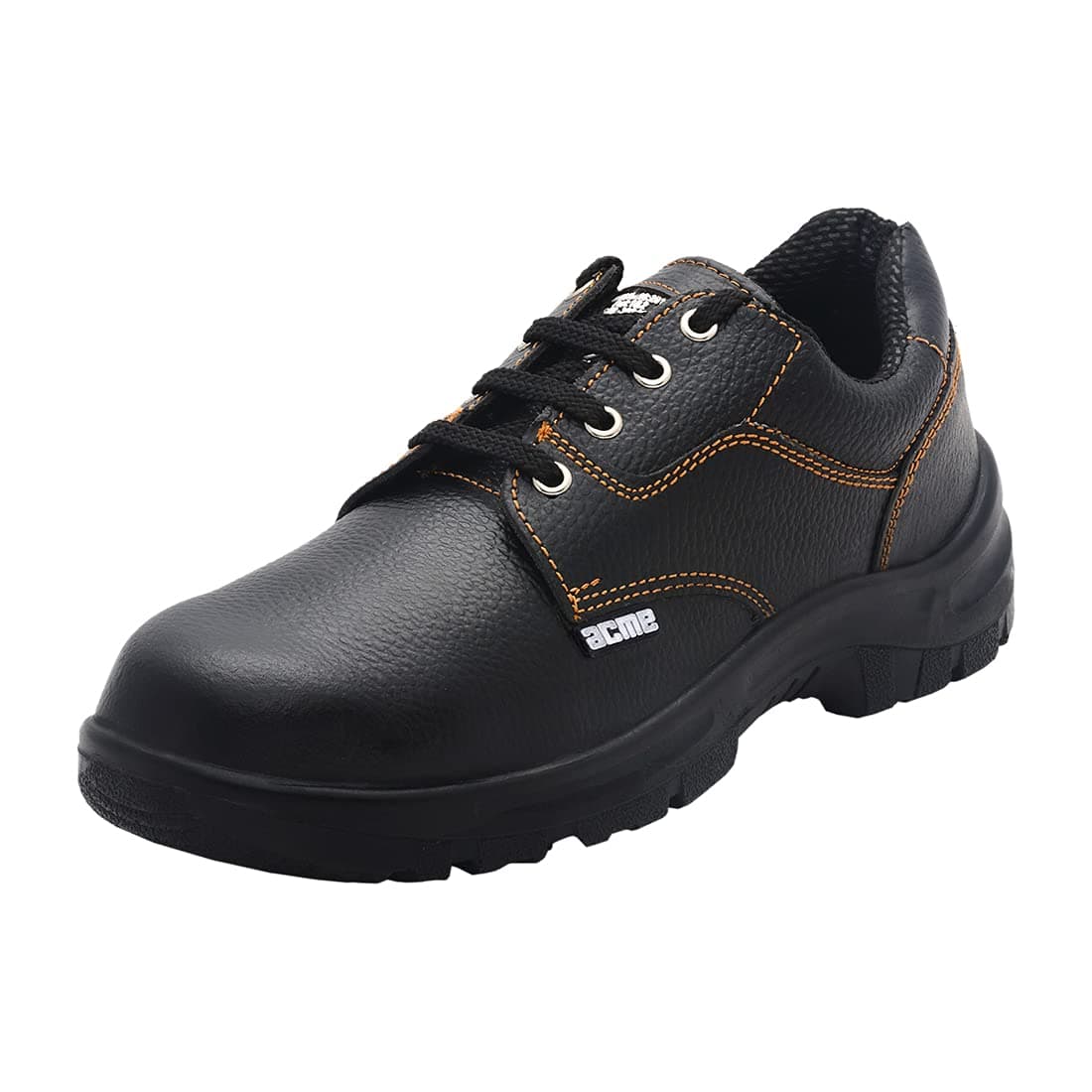 ACME Atom Men's Black Leather Safety Shoes (Size - ACME0011_39)