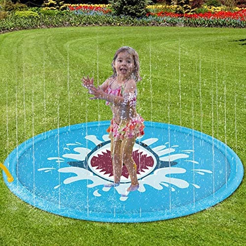 Sealive Sprinkle Splash Play Mat for Infants Baby Toddlers Boys Girls, 68 inches Diameter Inflatable Kids Outdoor Pool Toys Water Sprinklers for Lawns Backyard Party Sprinkler Splash Pad