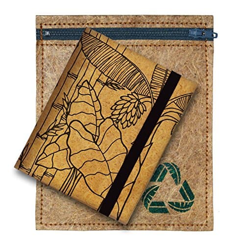 Green Banana Eco-Leather Passport Travel Wallet (Flora Black)