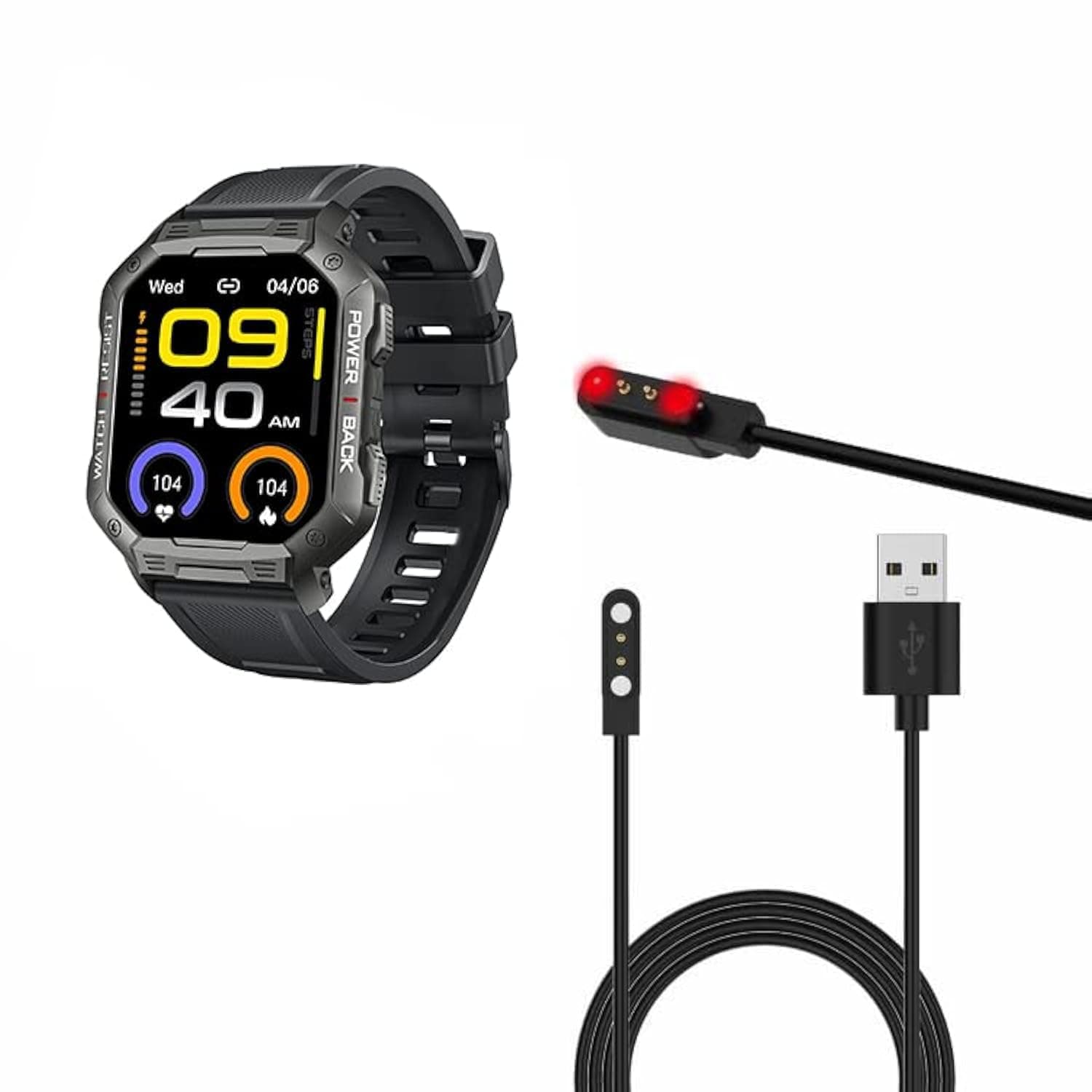 yiqungo Smart Watch Charger USB Cable for TAOPON NX3 smartwatch, USB Charging Replacement Cable for Bt Smartwatches