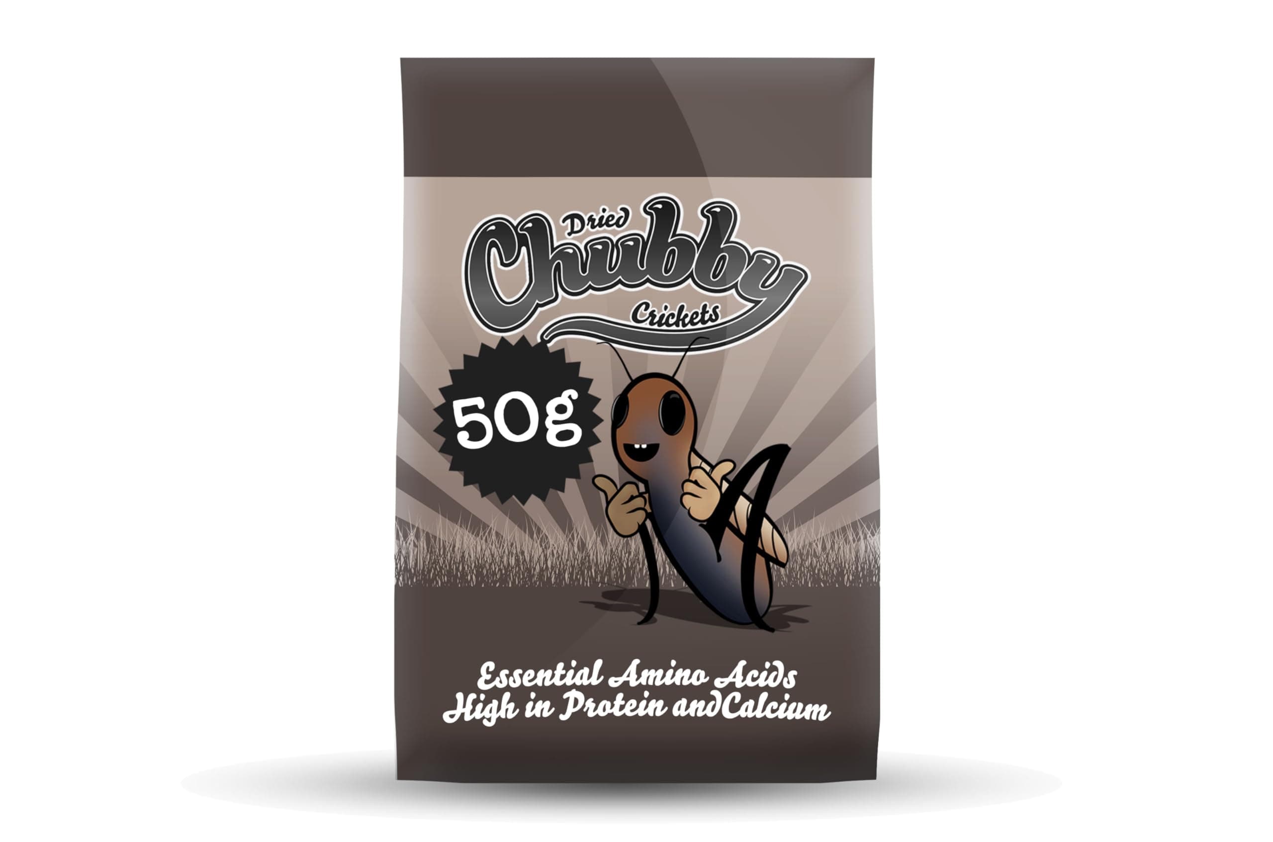 50g Chubby Dried Crickets, High Minerals & Low Fat For Pets & Wild Birds, High Nutritional Quality Dried Cricket for Amphibian, Fish and Aquatic & Reptile