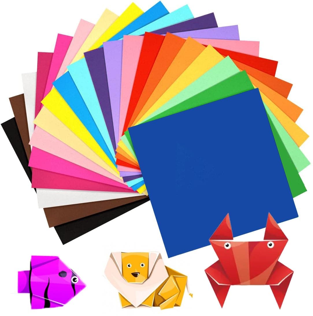 Origami Paper, 120 Sheets 15x15 cm/6 Inch Origami Double Sided, 20 Colors Small Origami Paper Squares for Kids DIY School Arts Crafts Projects Children Adults(70gsm)