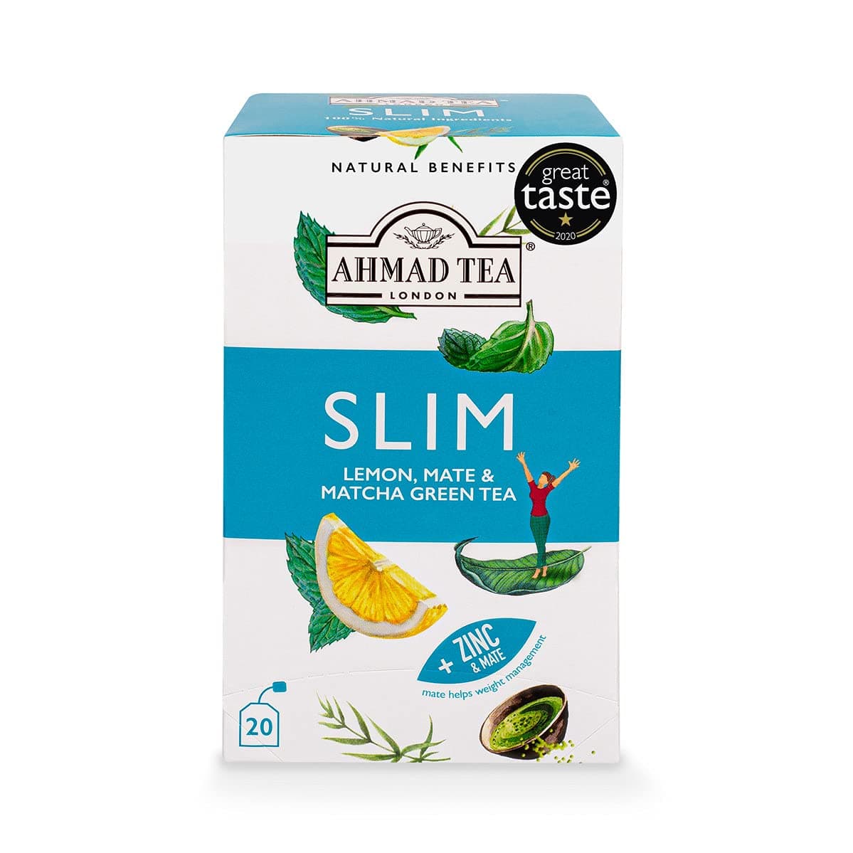 Foil Slim Tea bags, 20X1.5g