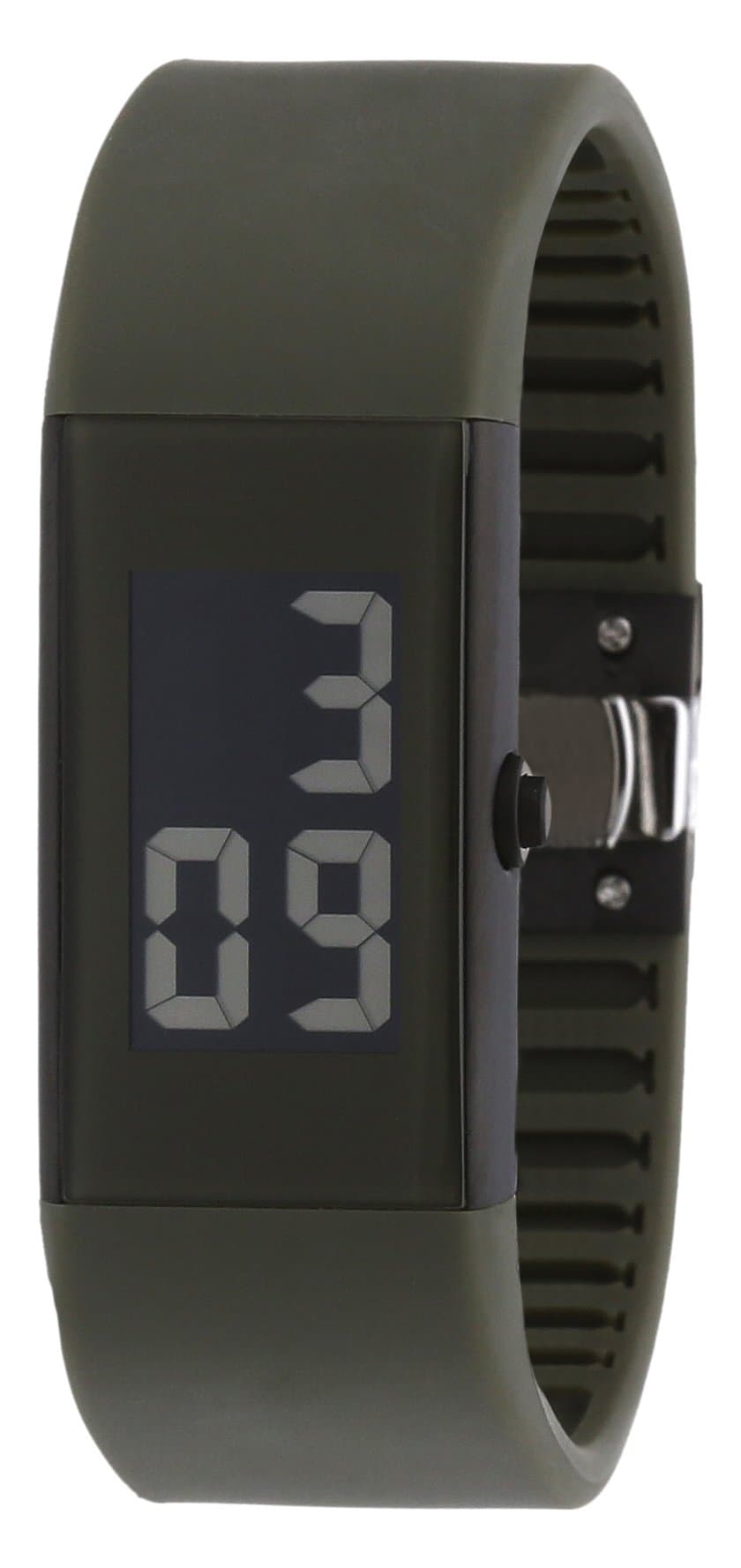 Rosendahl Ladies Digital Watch II 43129 with Black Coated Stainless Steel Case and Khaki Coloured Polyurathane Strap