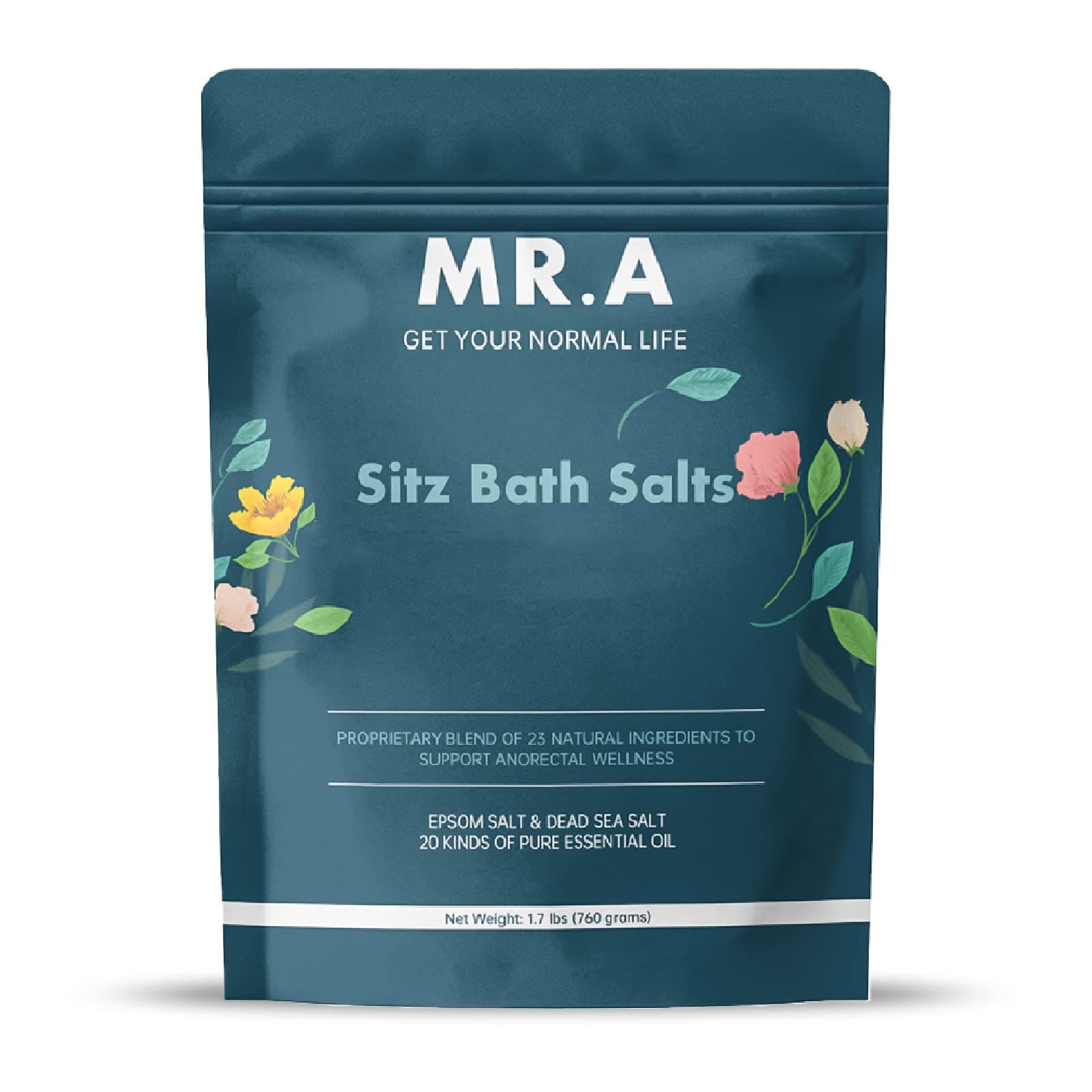1.7 lbs Sitz Bath for Hemorrhoids,Premium Grade 23 Ingredients, Advanced Hemorrhoid Treatment Formula Epsom Salt Dead Sea Salt Essential Oils, Sitz Bath Salts for Hemorrhoids Toilet Seat Bathtug