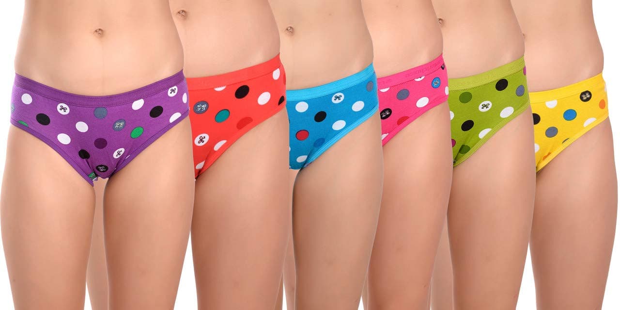 Fihana Designer Printed Soft Cotton Women Panty Breathable Hipster Panties Girls Briefs Small to 3XL