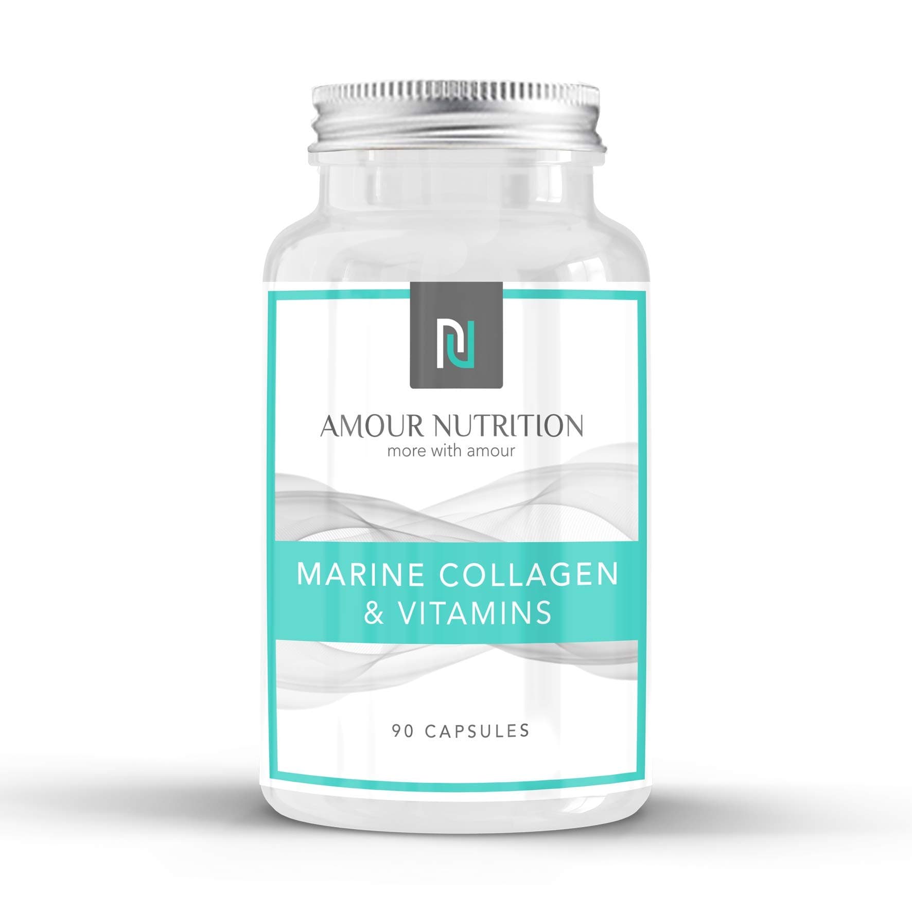 Marine Collagen & Vitamins, Wrinkles, Hair, Skin, Nails, Bones, Joints, Vitamin C, Vitamin B3, UK Made, Quality Assured
