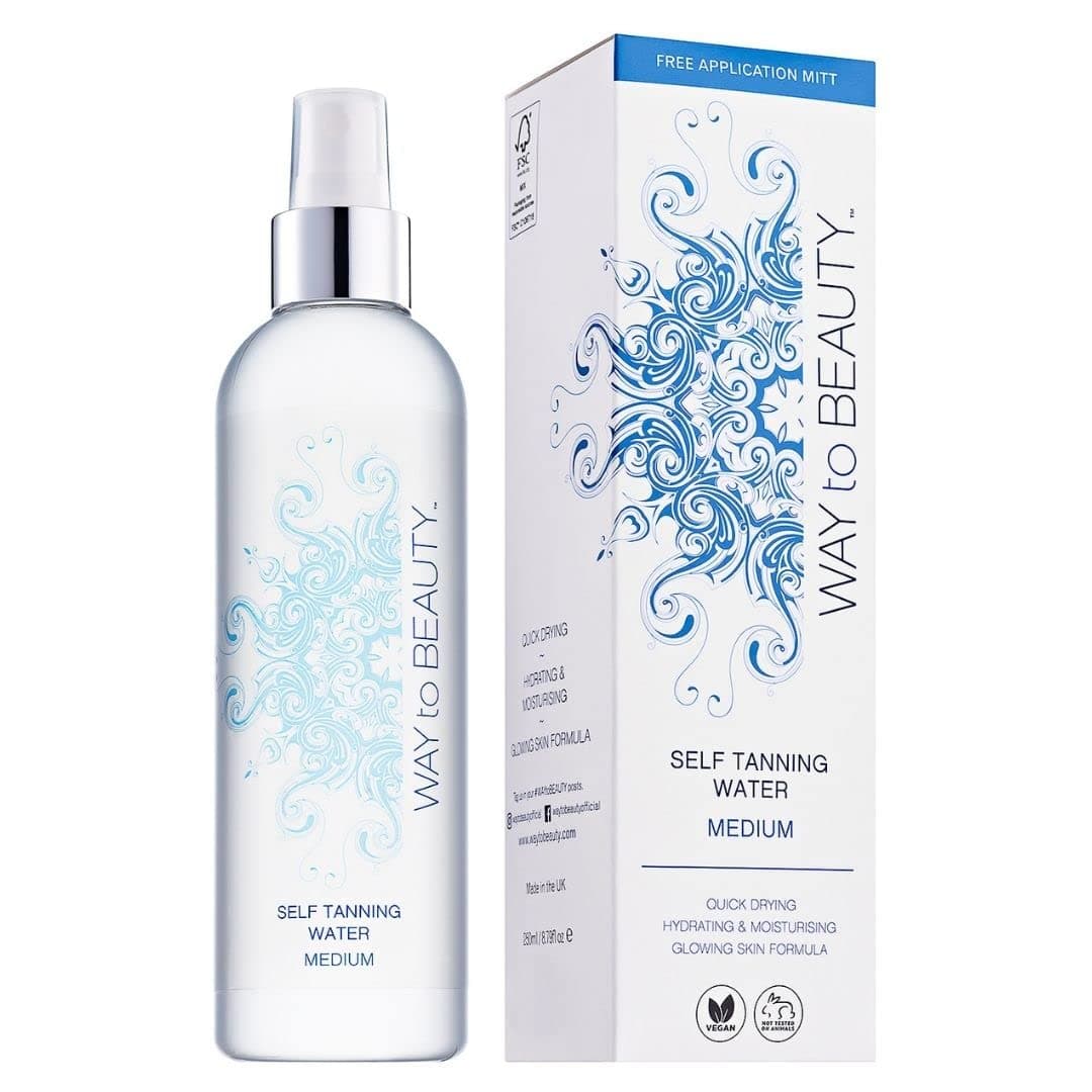 Fake Tan Water - A Transparent Self Tanning Water - Dries Instantly with No Transfer - Long-Lasting, Natural, Streak-Free Golden Tan. 250ml