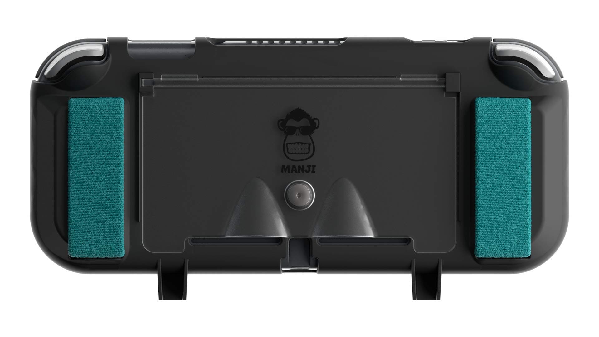 Manji Command Shell for Switch Lite - Turquoise Color Nintendo Switch Lite Case with Straps Ultra Durable Hard TPU Shell Cover Case with Anti-Shock Scratch Protection and Soft Touch Comfort Grip