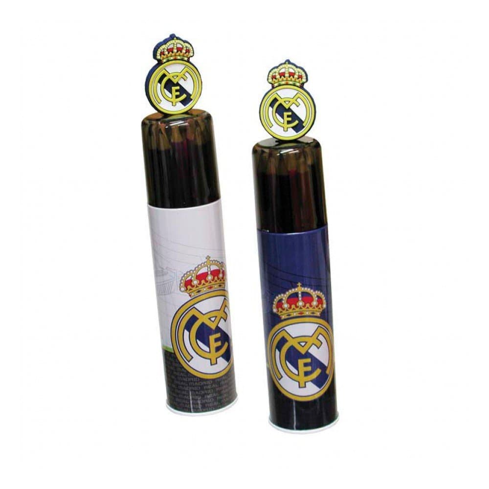 Official REAL MADRID 15 piece colouring pencils in tin case by Real Madrid F.C.